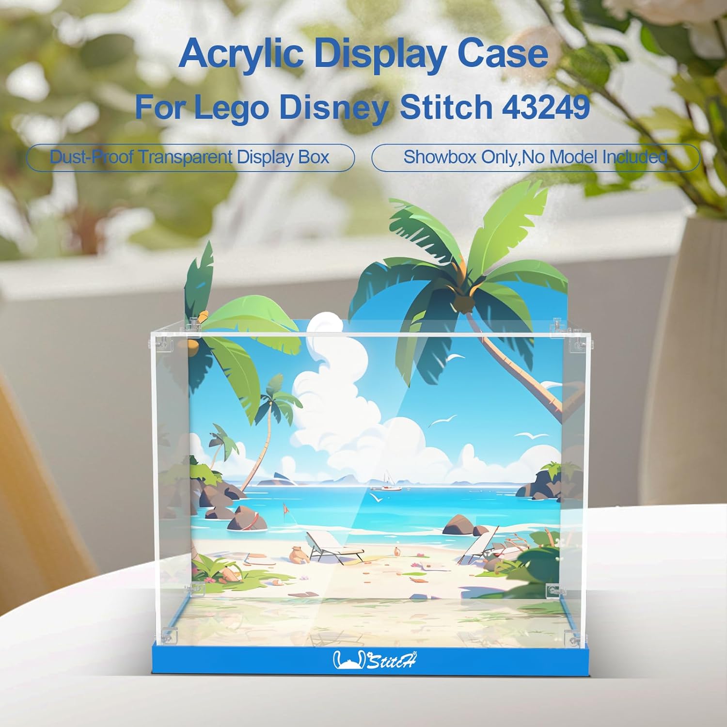 Acrylic Display Case for Lego Disney 43249 Stitch (Lego set not included).