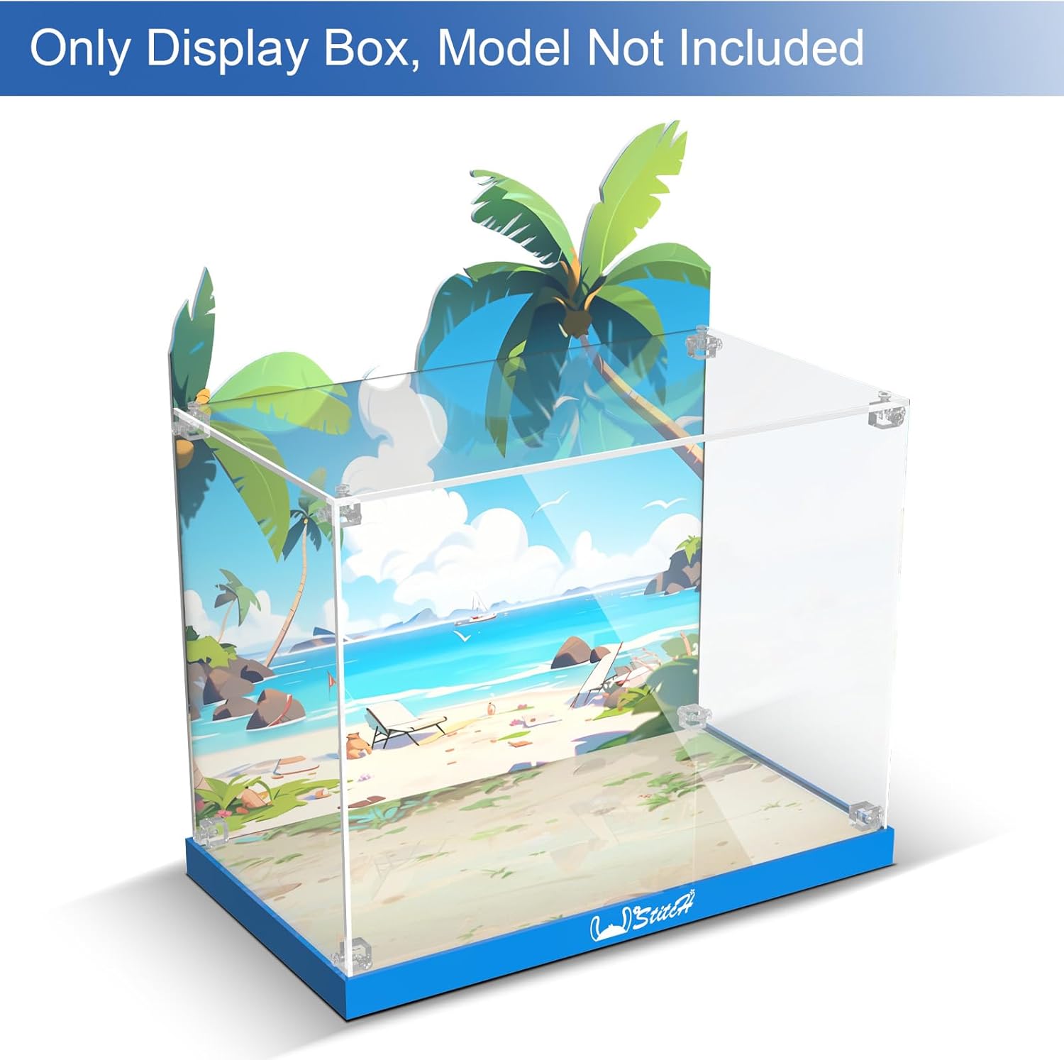 Acrylic Display Case for Lego Disney 43249 Stitch (Lego set not included).