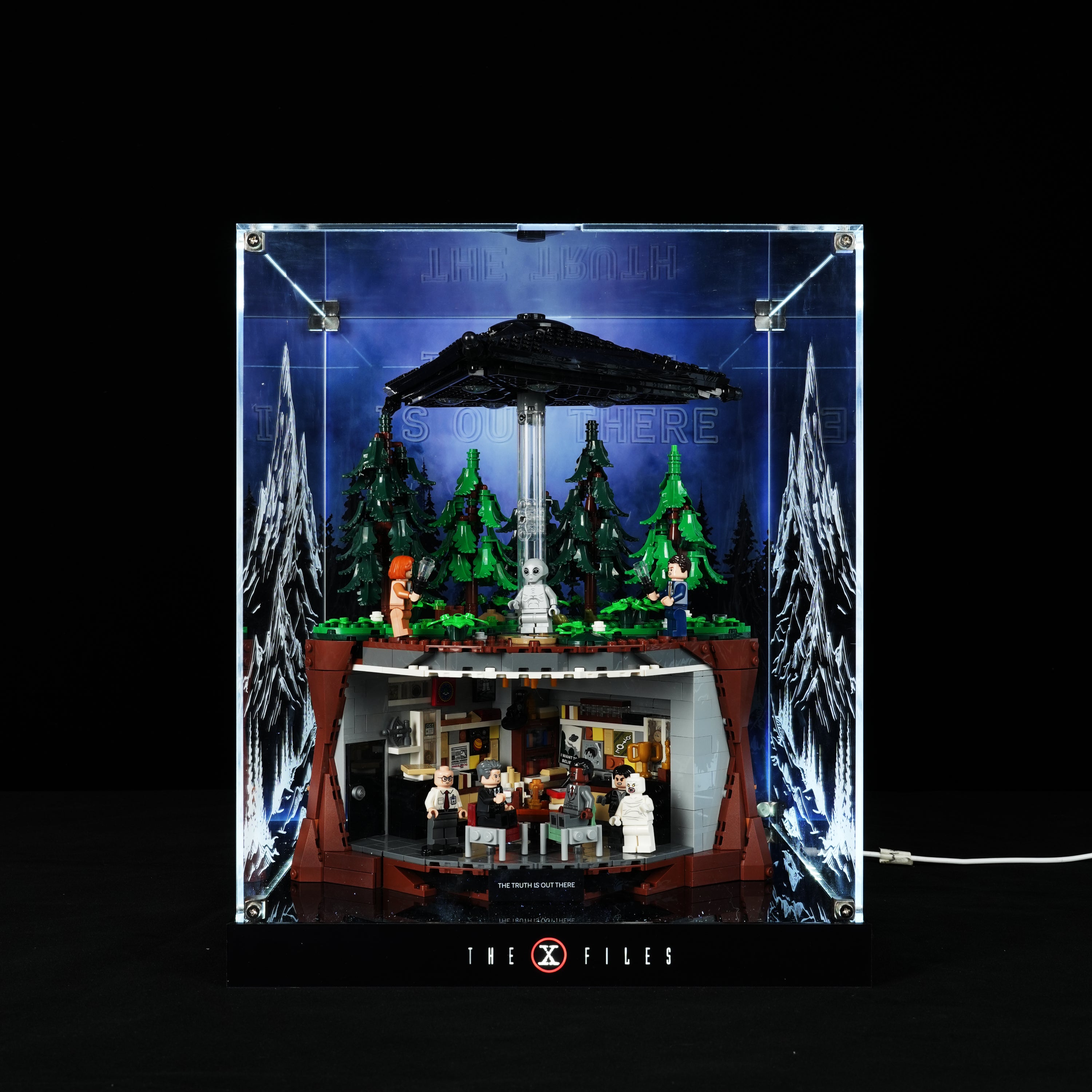 LED Light Acrylic Display Case for Ideas 21369 The X-Files (LEGO® Set Not Included)