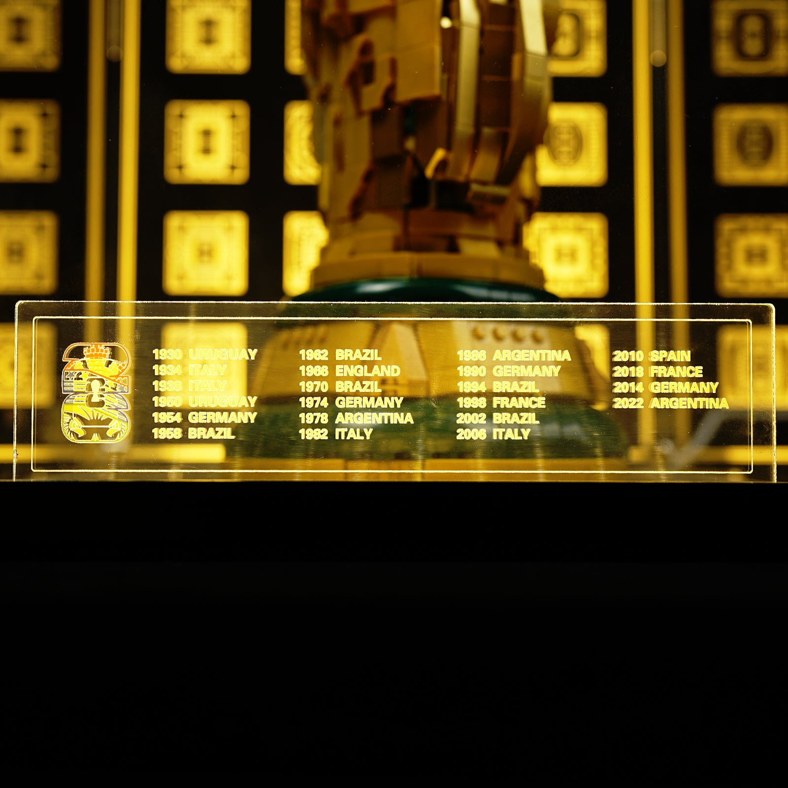 LED Light Acrylic Display Case for LEGO® Editions 43020 FIFA World Cup™ Official Trophy (LEGO® Set Not Included).