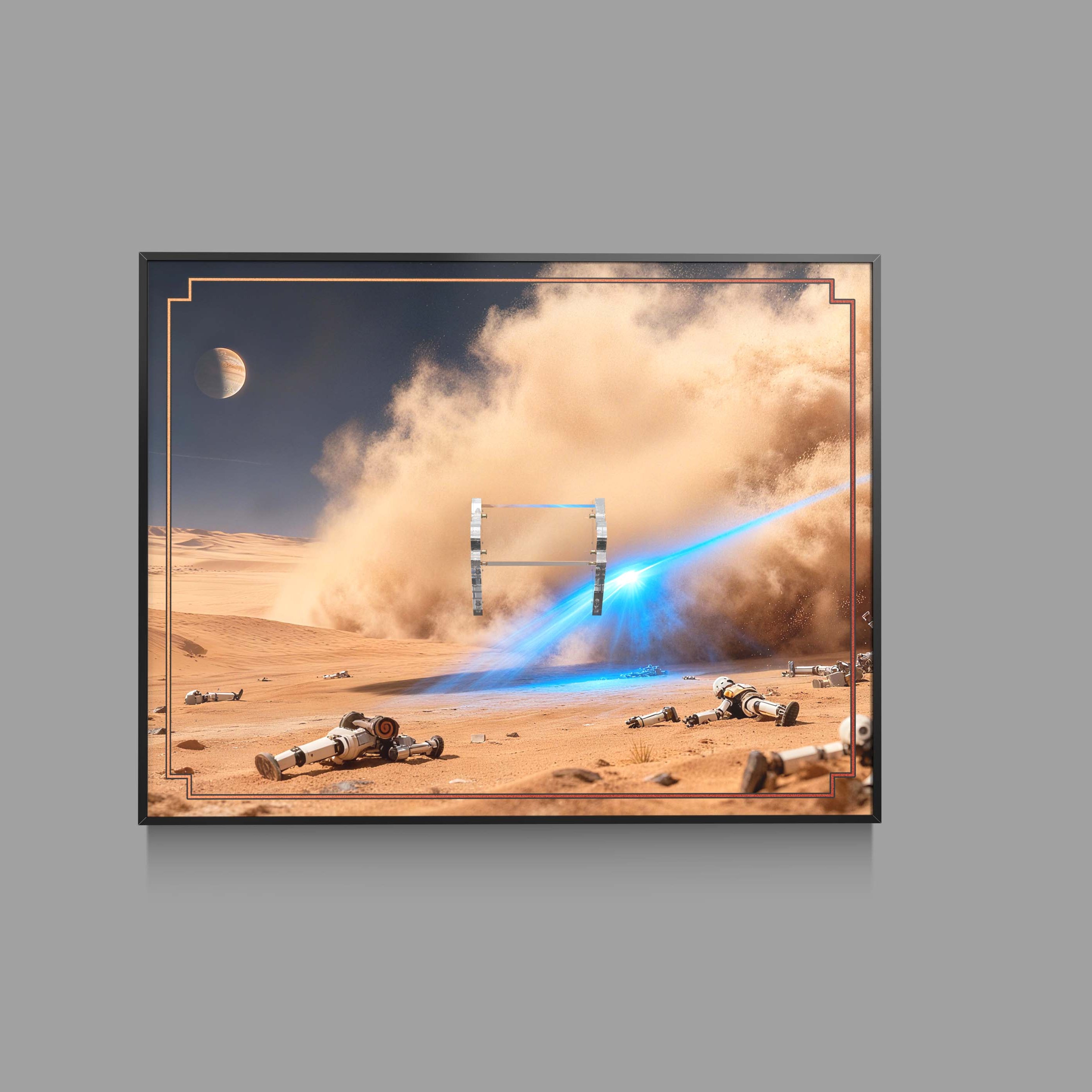 Acrylic Display Wall Mount For LEGO® Star Wars™ 75341 Luke Skywalker’s Landspeeder™ (LEGO® Set Not Included).