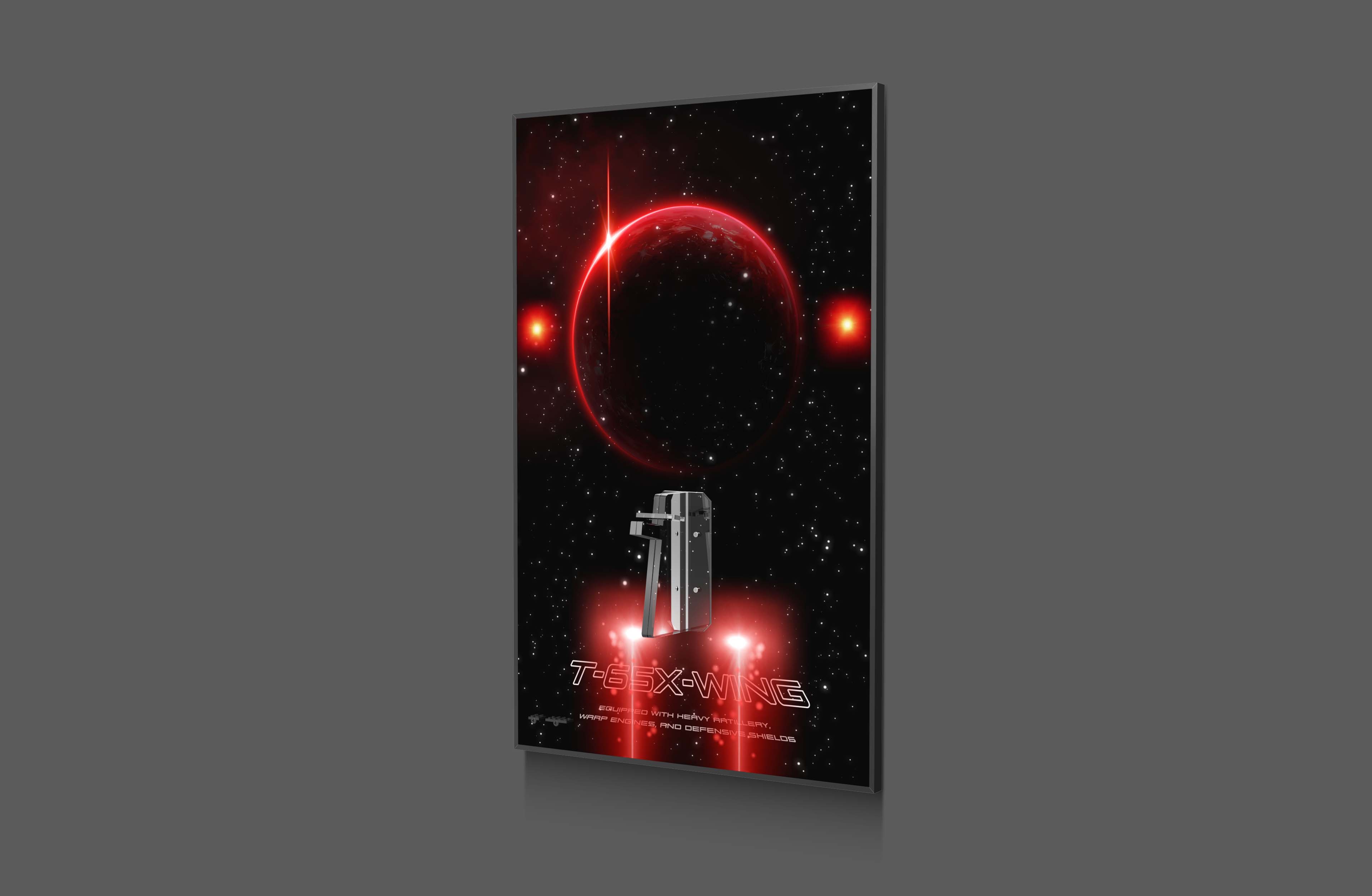 Acrylic Display Wall Mount For LEGO@Star Wars 75355 X-Wing Starfighter™ (LEGO@ Set Not Included)