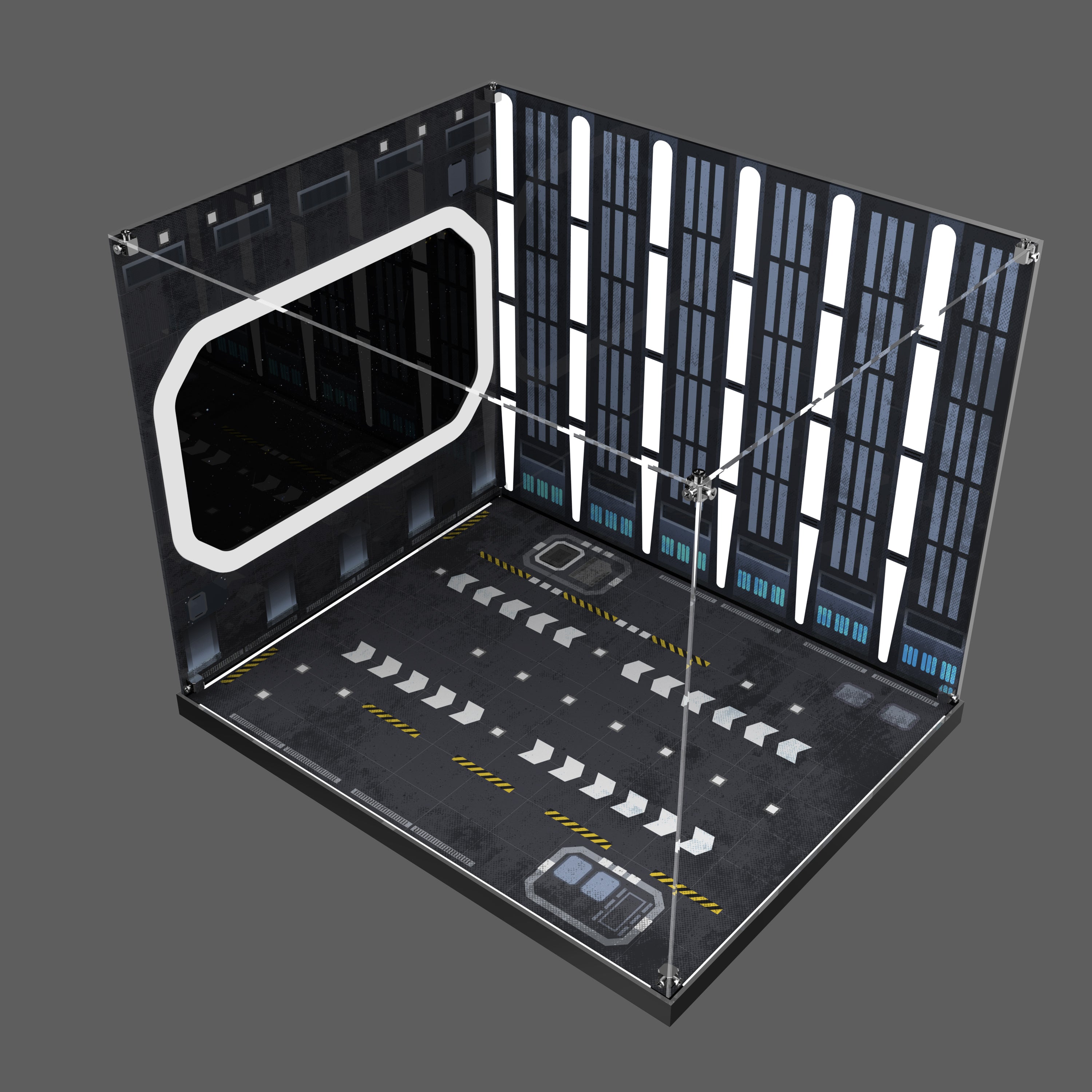 LED Light Acrylic Display Case for LEGO® Star Wars™ 75459 Imperial Lambda-Class Shuttle (LEGO® Set NOT Include)