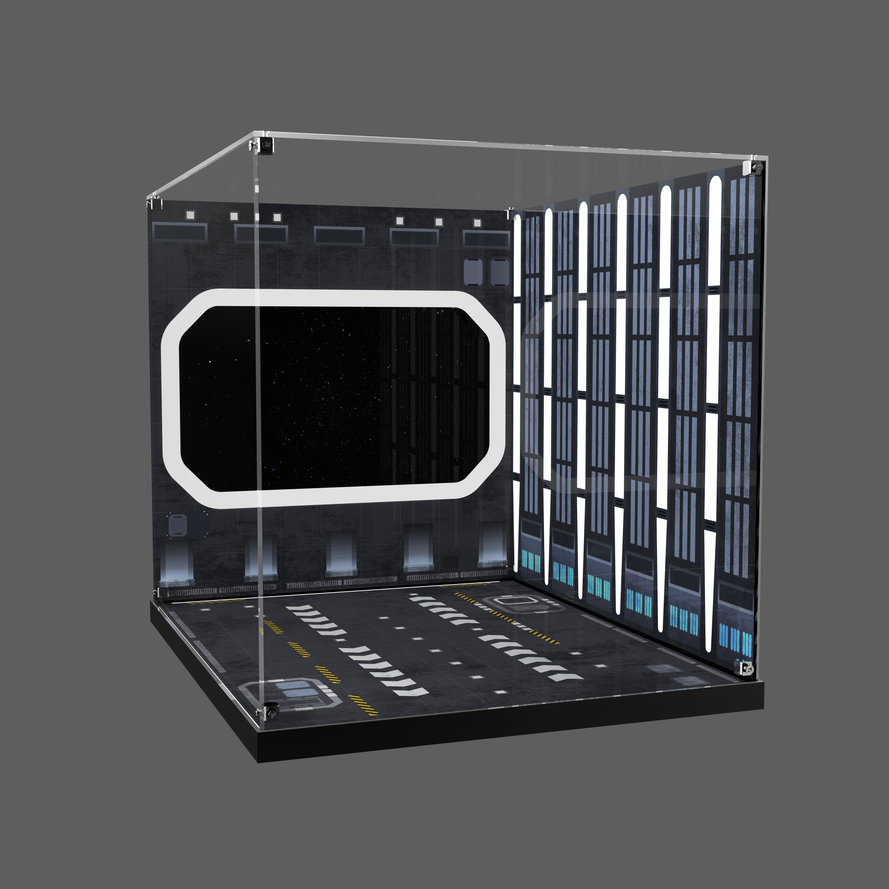 LED Light Acrylic Display Case for LEGO® Star Wars™ 75459 Imperial Lambda-Class Shuttle (LEGO® Set NOT Include)