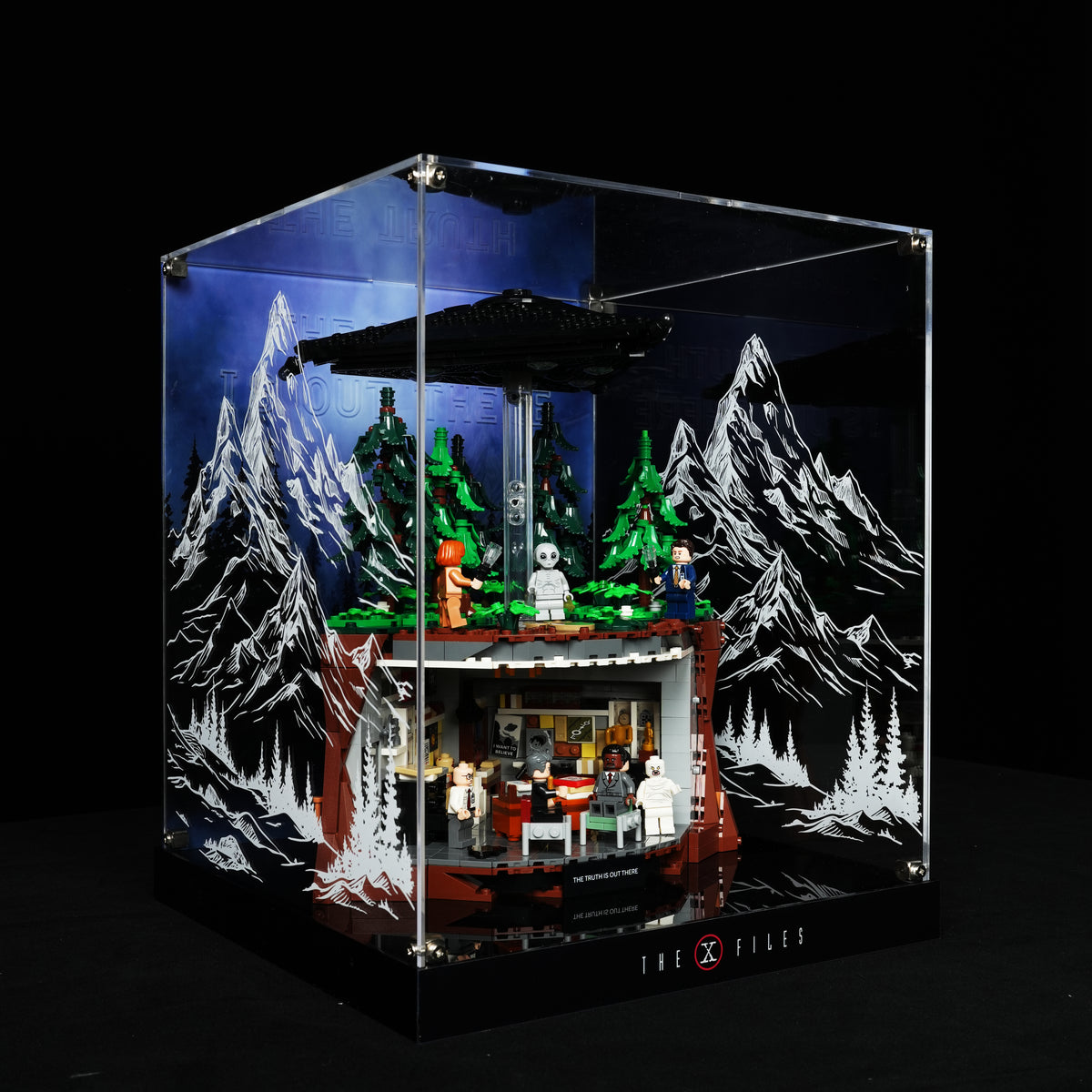 LED Light Acrylic Display Case for Ideas 21369 The X-Files (LEGO® Set Not Included)
