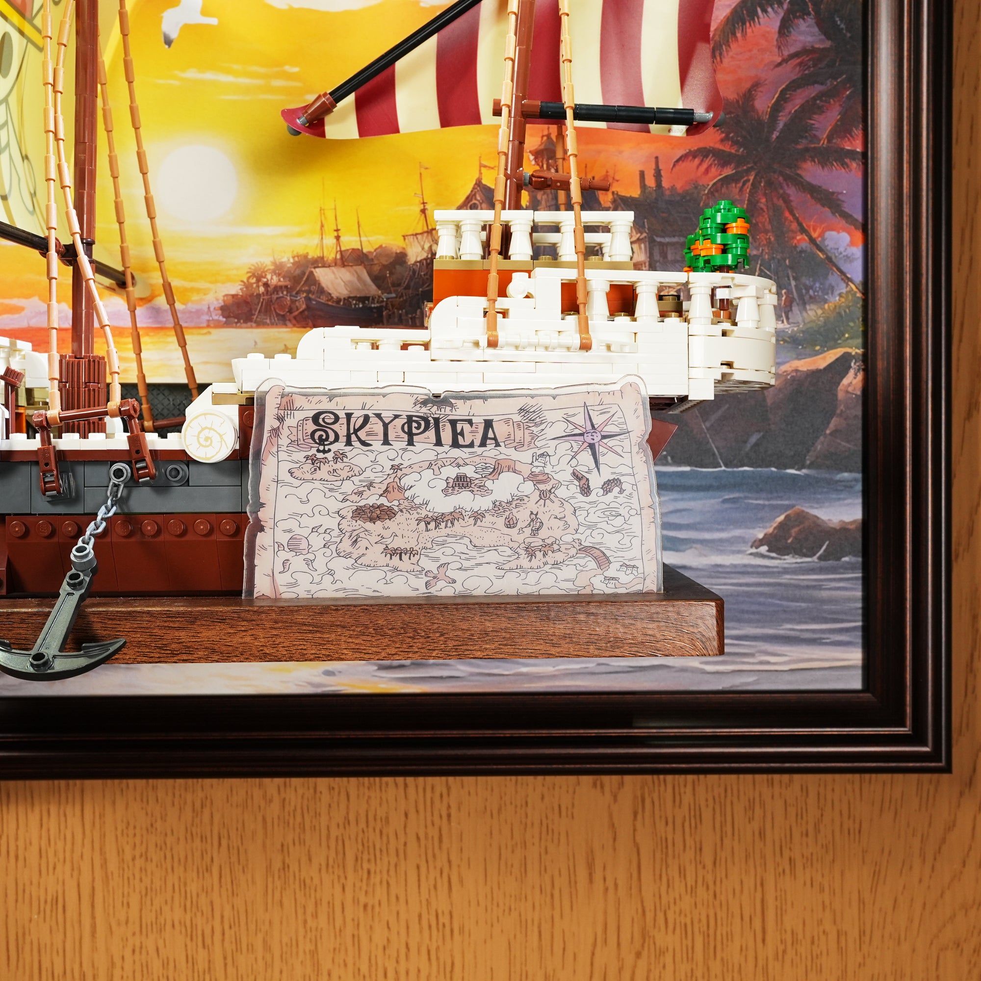 LED Light Display Wall Mount for LEGO® One Piece 75639 The Going Merry Pirate Ship (LEGO® Set NOT Include)