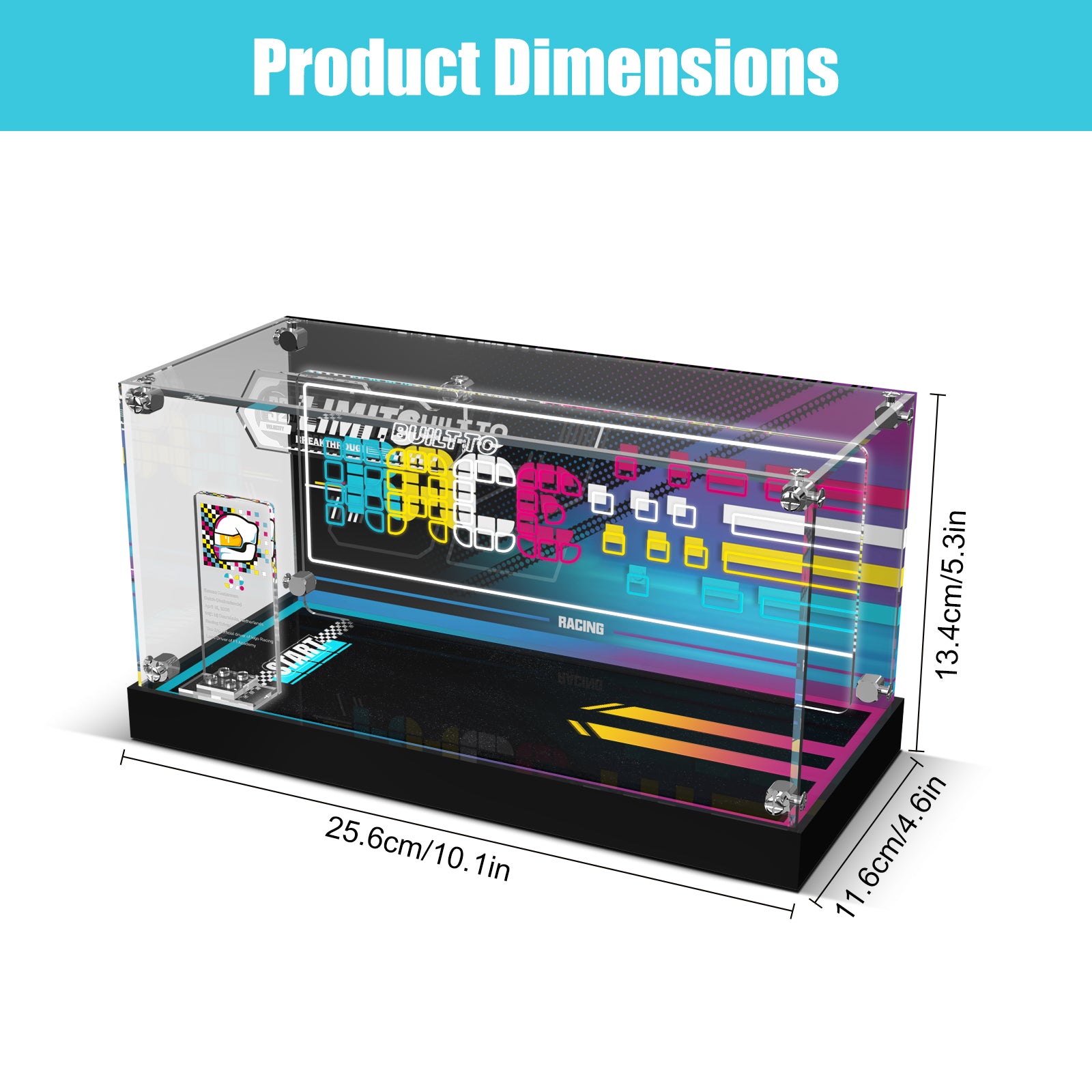LED Light Acrylic Display Case for LEGO® Speed Champions 77258 F1 ACADEMY™ LEGO® Race Car