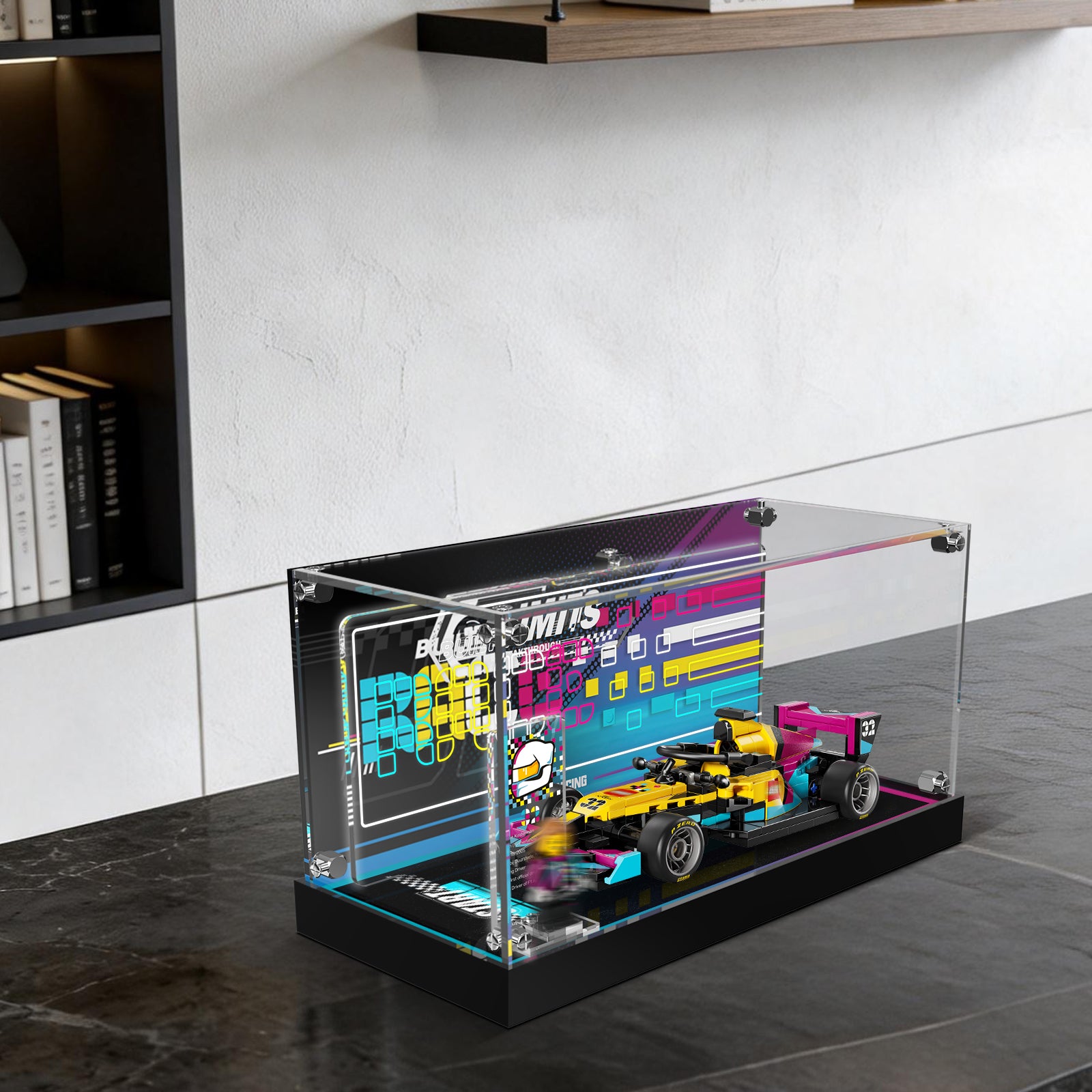 LED Light Acrylic Display Case for LEGO® Speed Champions 77258 F1 ACADEMY™ LEGO® Race Car