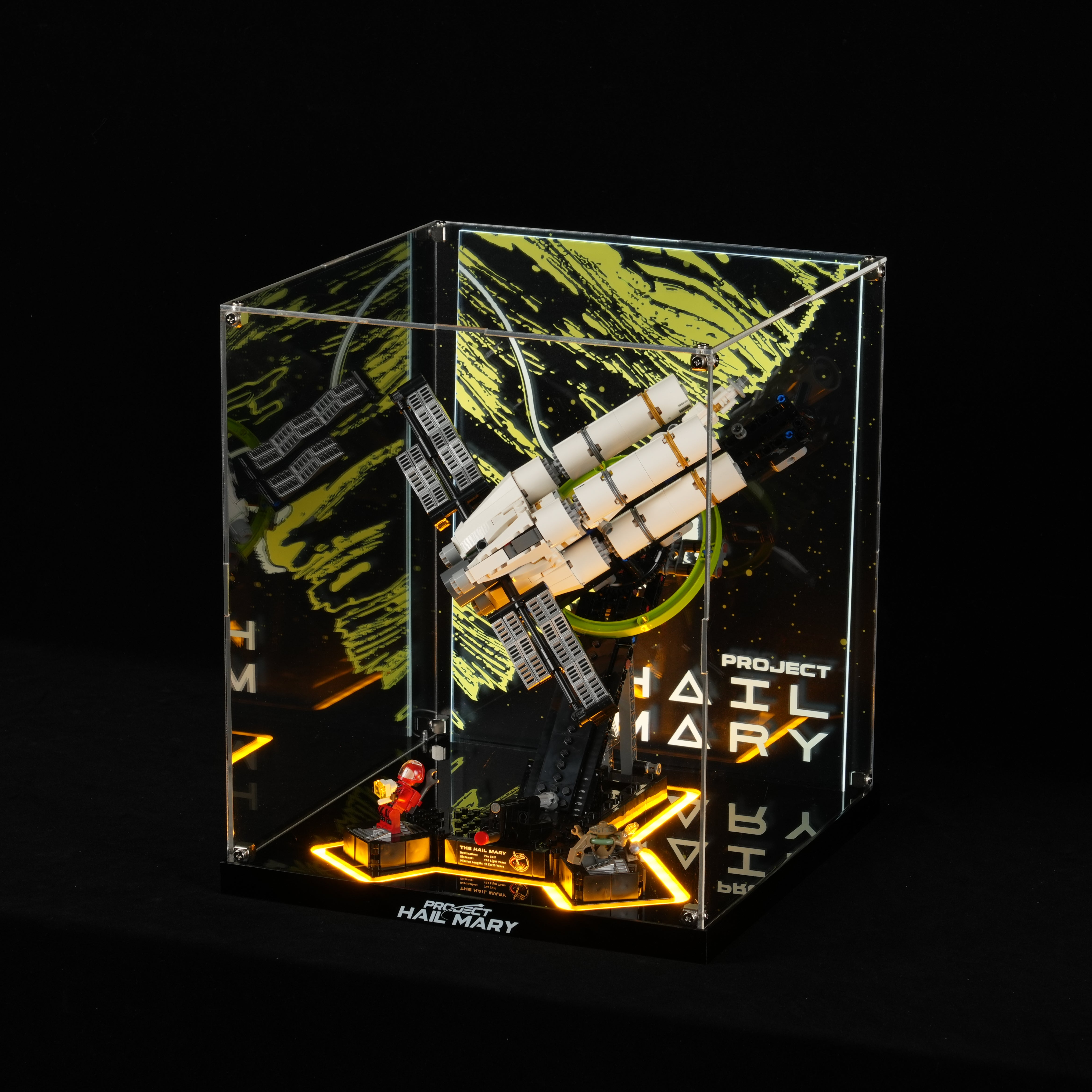 LED Light Acrylic Display Case for LEGO® Icons 11389 Project Hail Mary (LEGO® Set NOT Include)