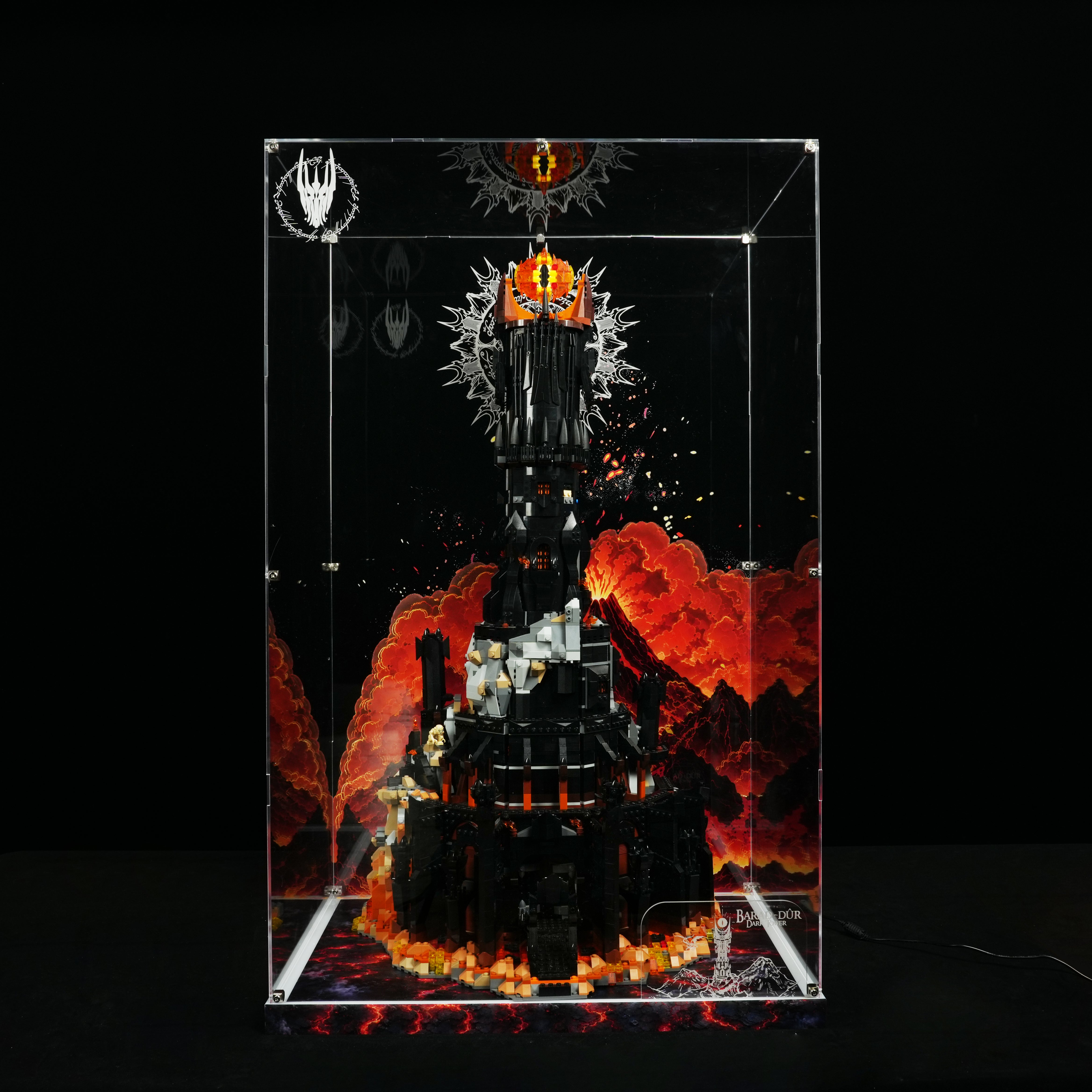 LED Light Acrylic Display Case for LEGO® Icons 10333 (LEGO® Set Not Included).