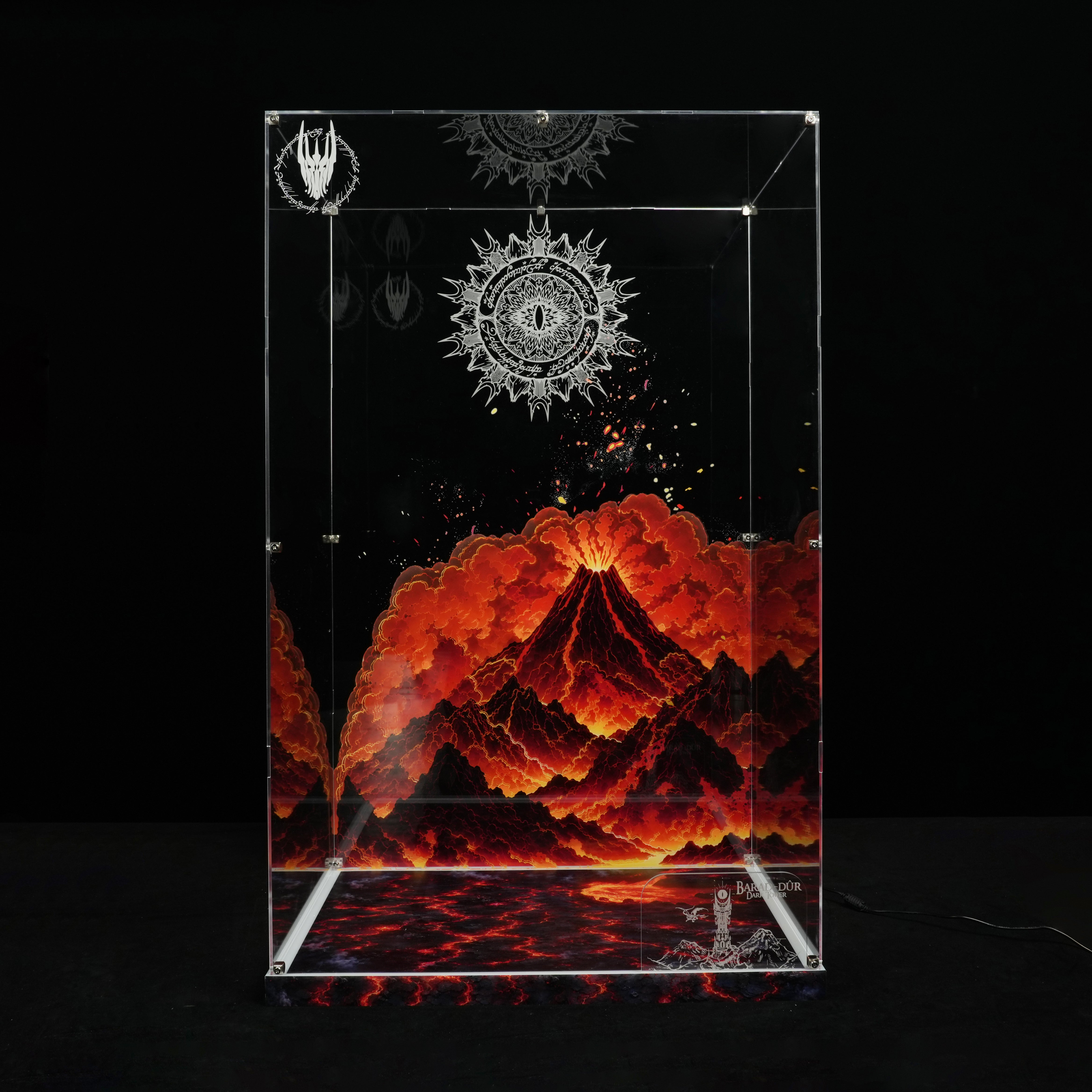 LED Light Acrylic Display Case for LEGO® Icons 10333 (LEGO® Set Not Included).