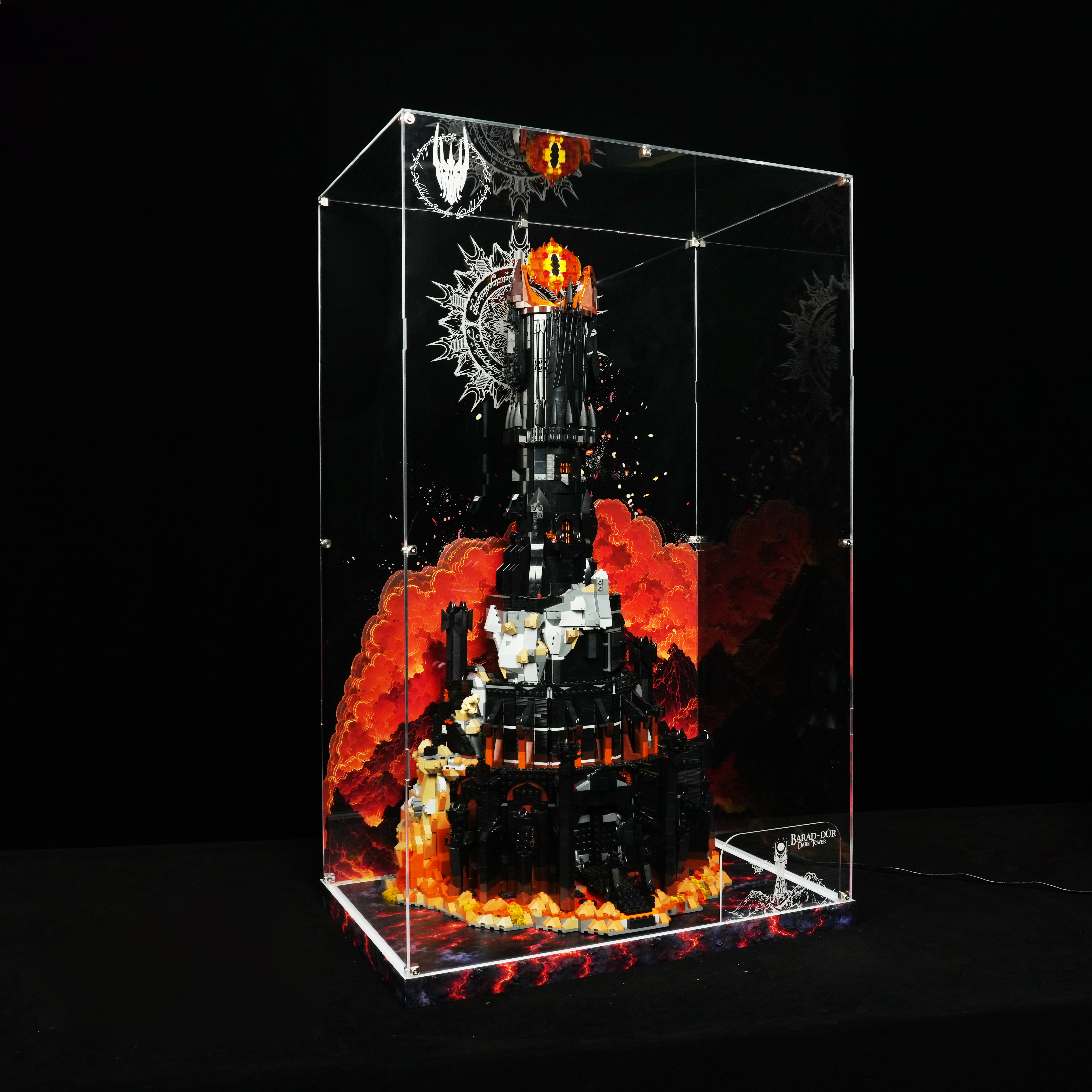 LED Light Acrylic Display Case for LEGO® Icons 10333 (LEGO® Set Not Included).