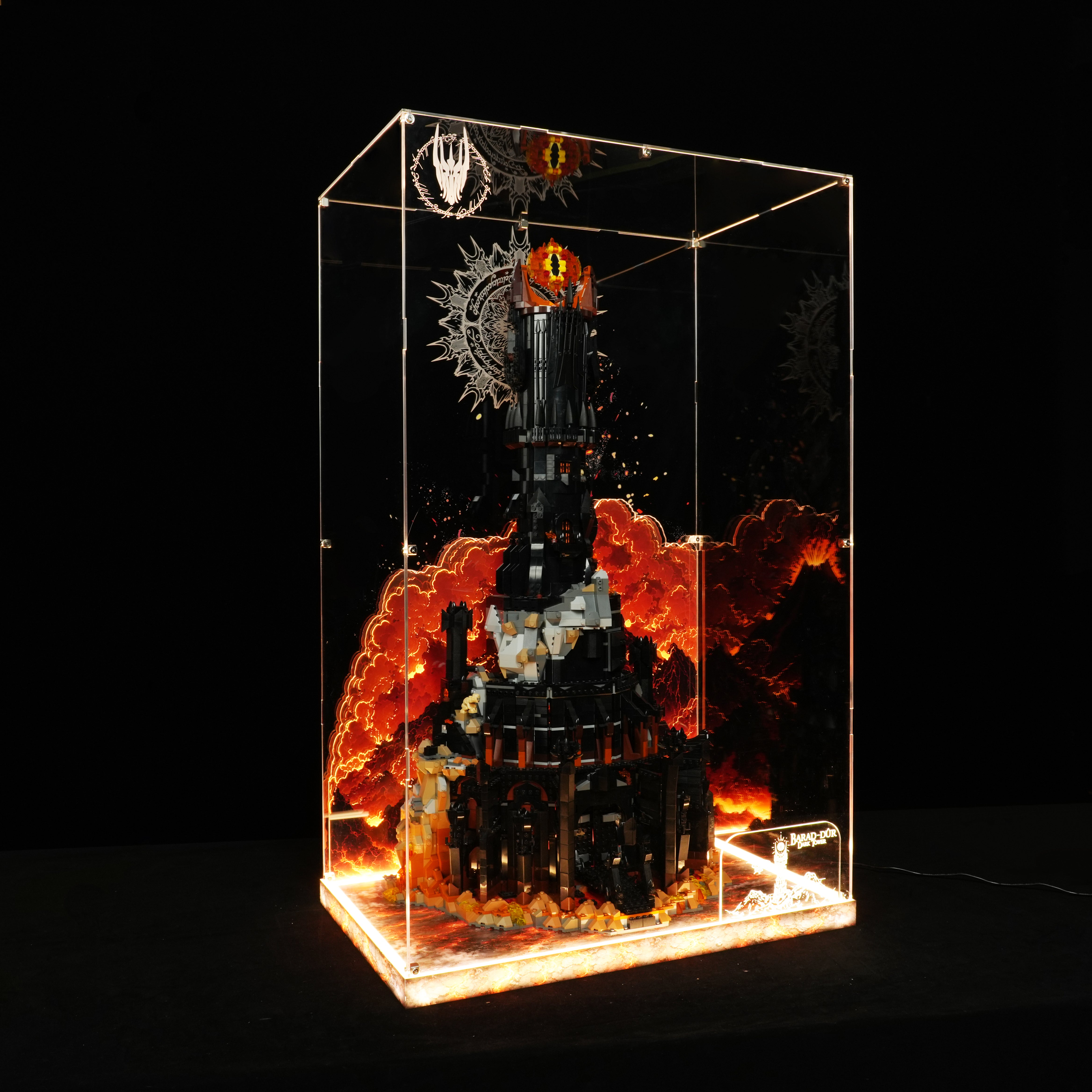 LED Light Acrylic Display Case for LEGO® Icons 10333 (LEGO® Set Not Included).