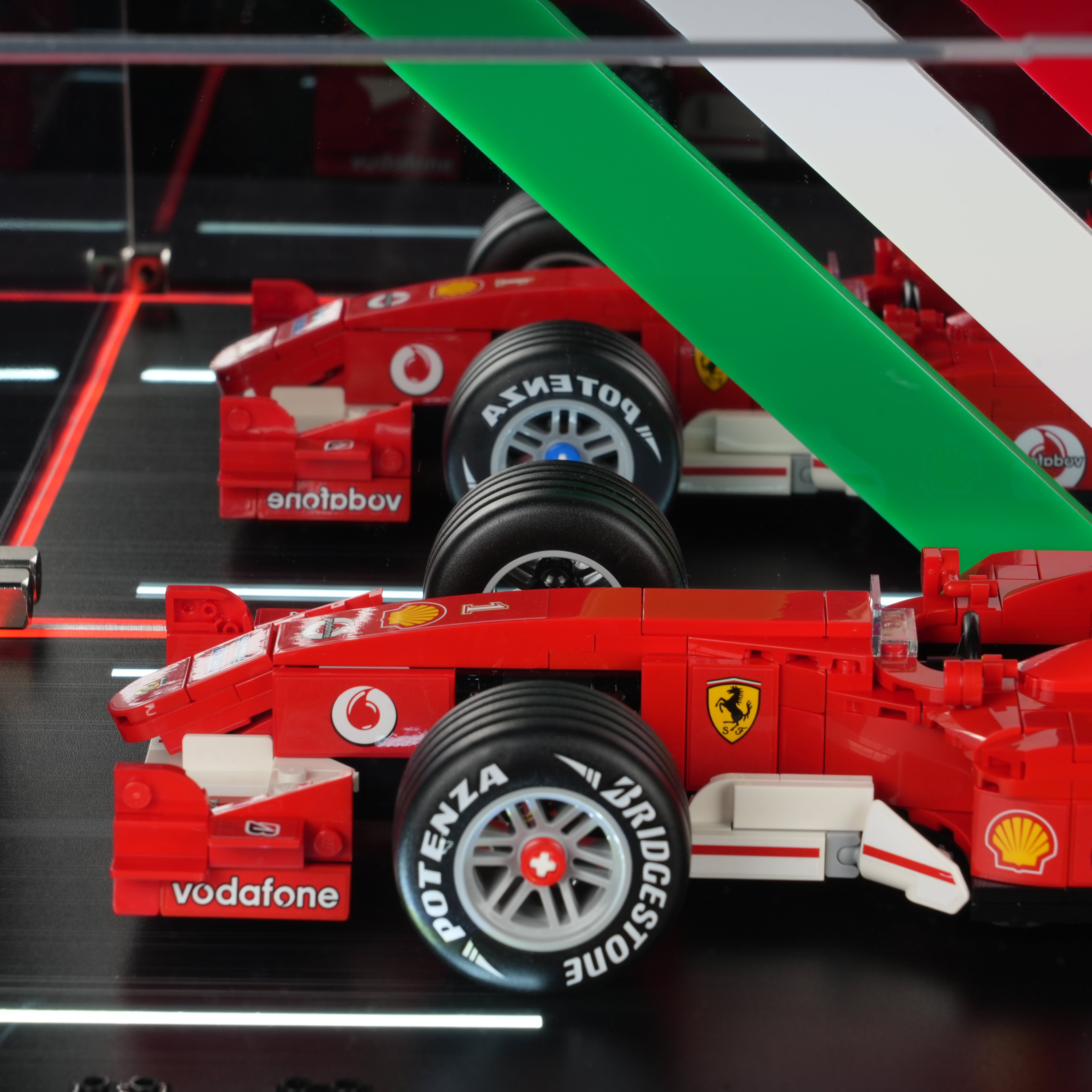 LED Light Acrylic Display Case for LEGO® Icons 11375 Ferrari F2004 F1 Car & Michael Schumacher (LEGO® Set NOT Include)