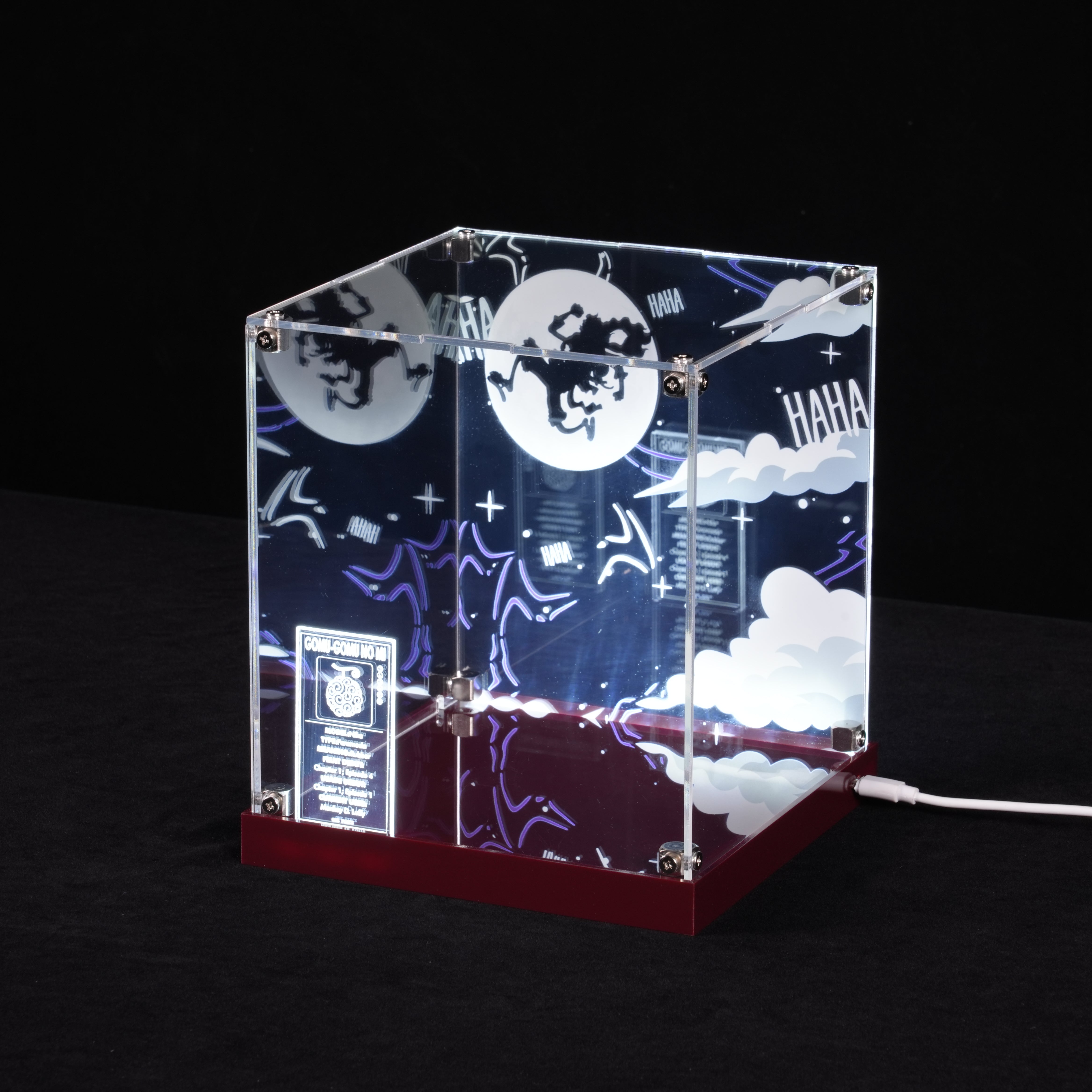 LED Light Acrylic Display Case for LEGO® One Piece 75647 Gum-Gum Fruit (LEGO® Set NOT Include)