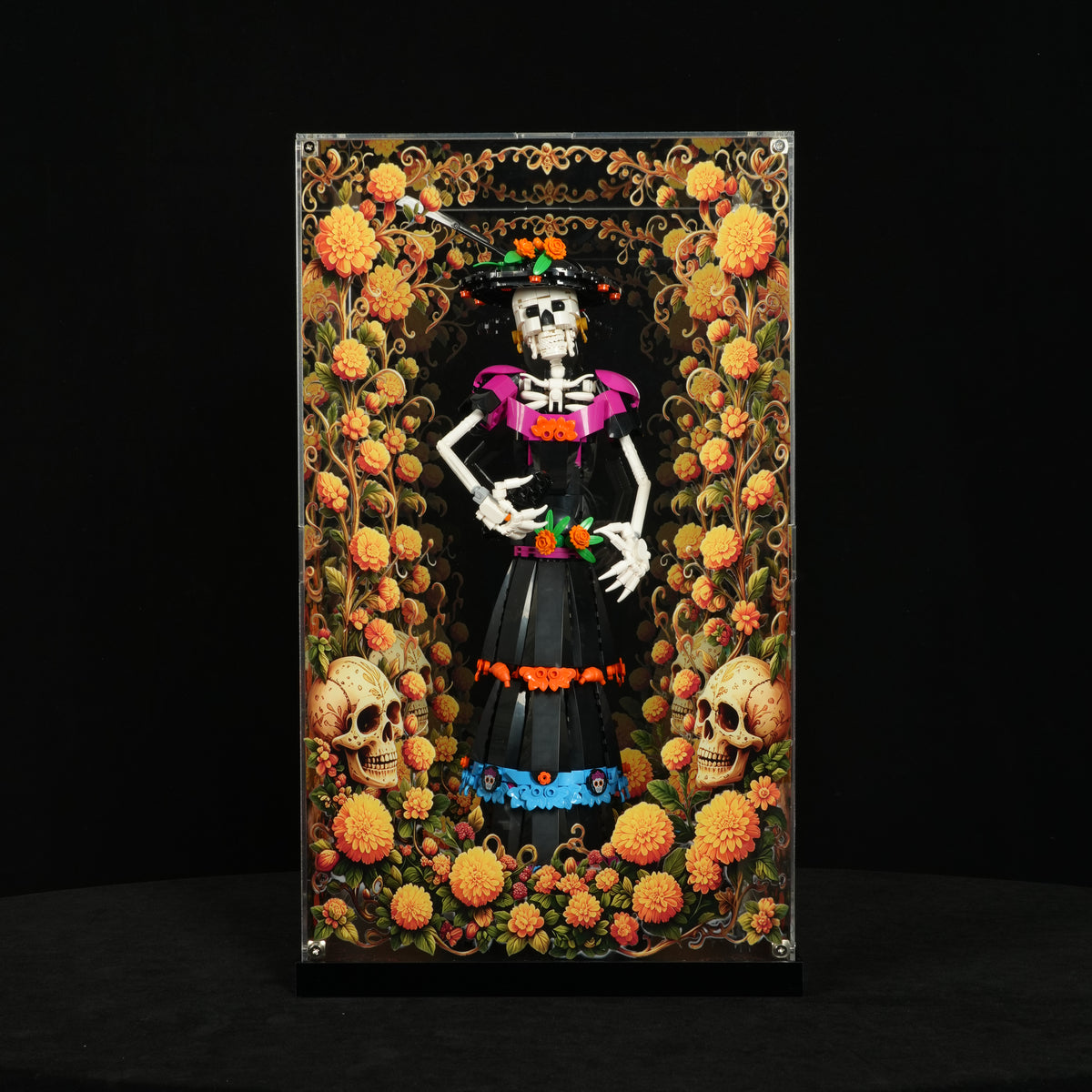 LED Light Acrylic Display Case for LEGO® Ideas 21372 La Catrina (LEGO® Set Not Included)