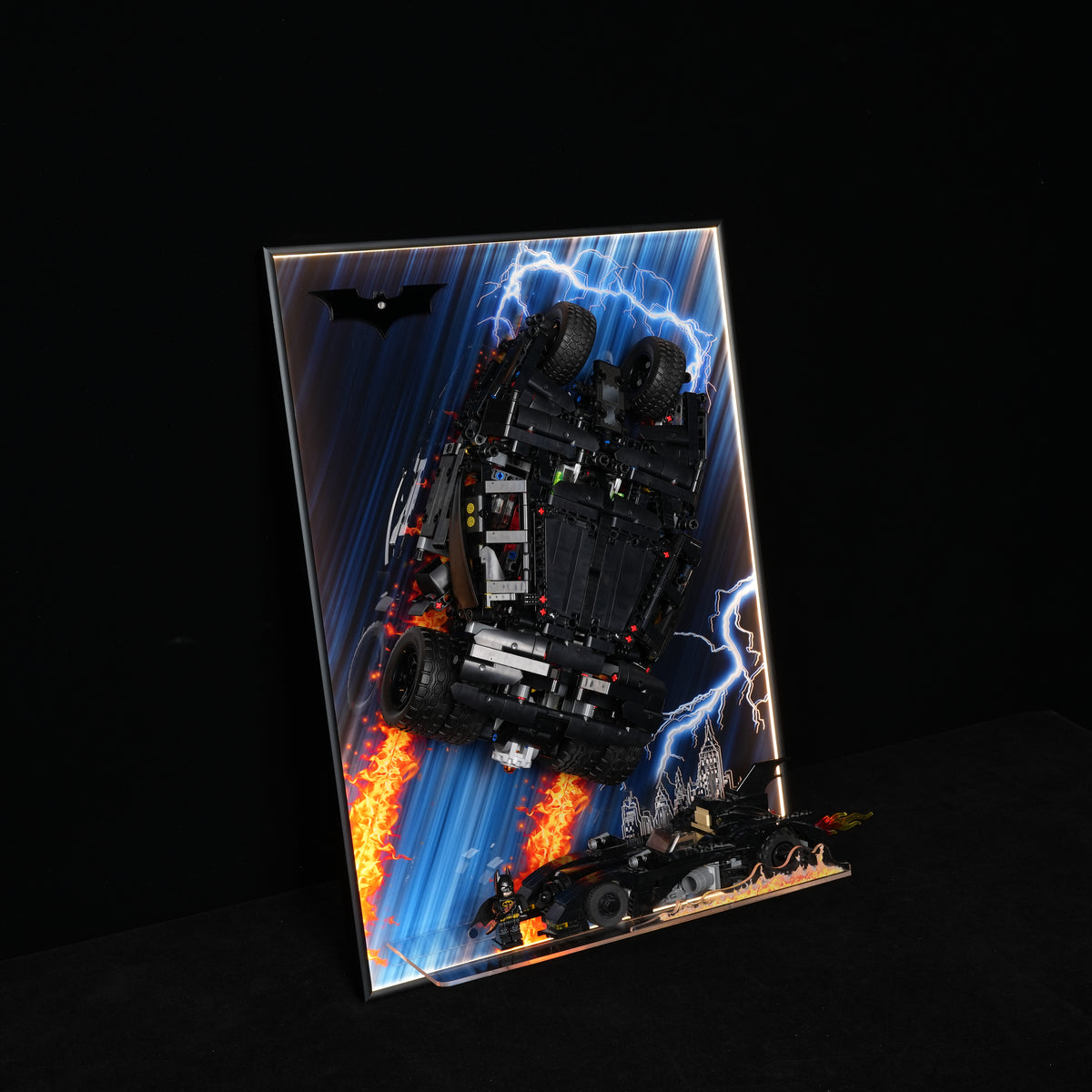 LED Display Wall Mount for LEGO® Batman™ 42239/76332 Batmobile™ Tumbler  (LEGO® Set NOT Included)