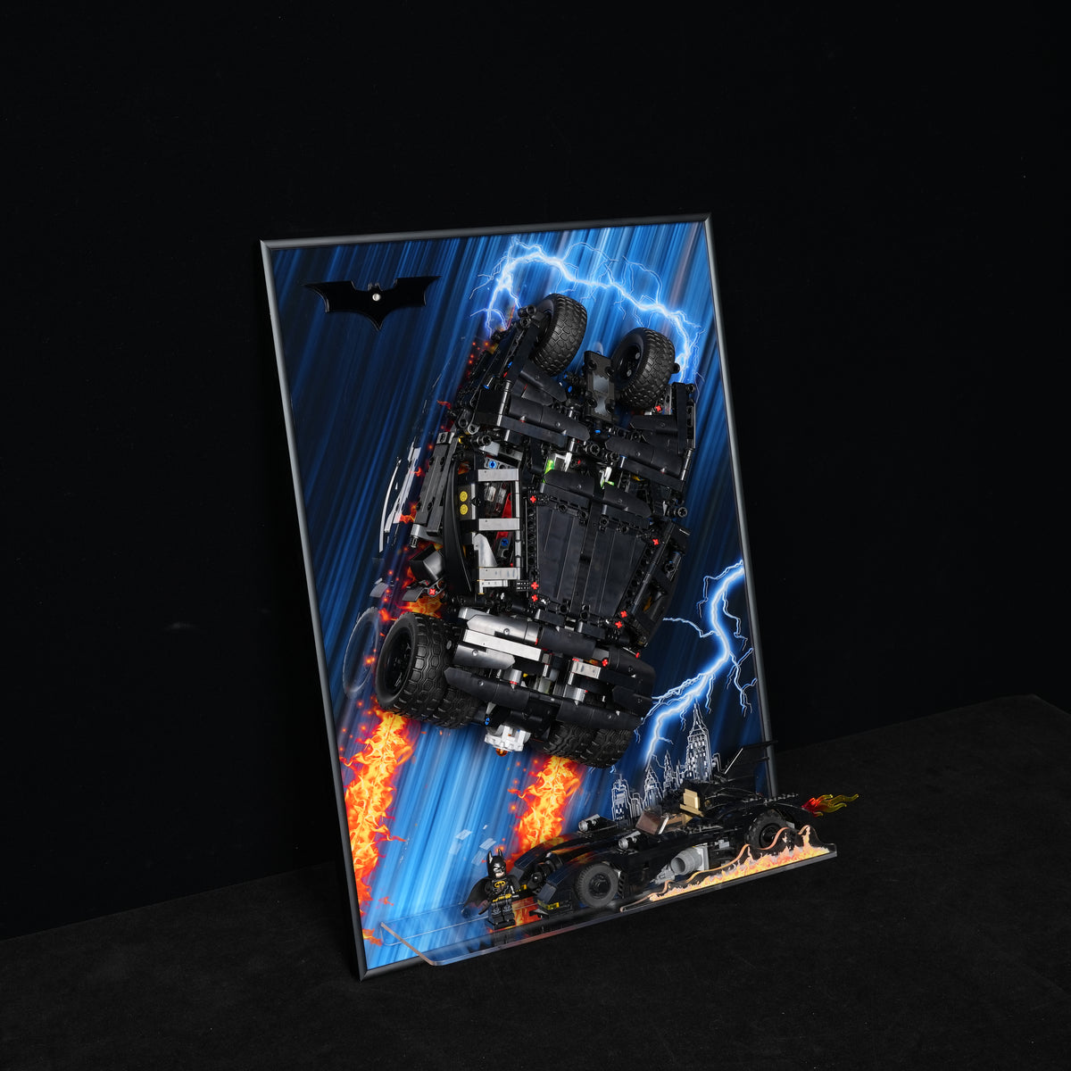 LED Display Wall Mount for LEGO® Batman™ 42239/76332 Batmobile™ Tumbler  (LEGO® Set NOT Included)