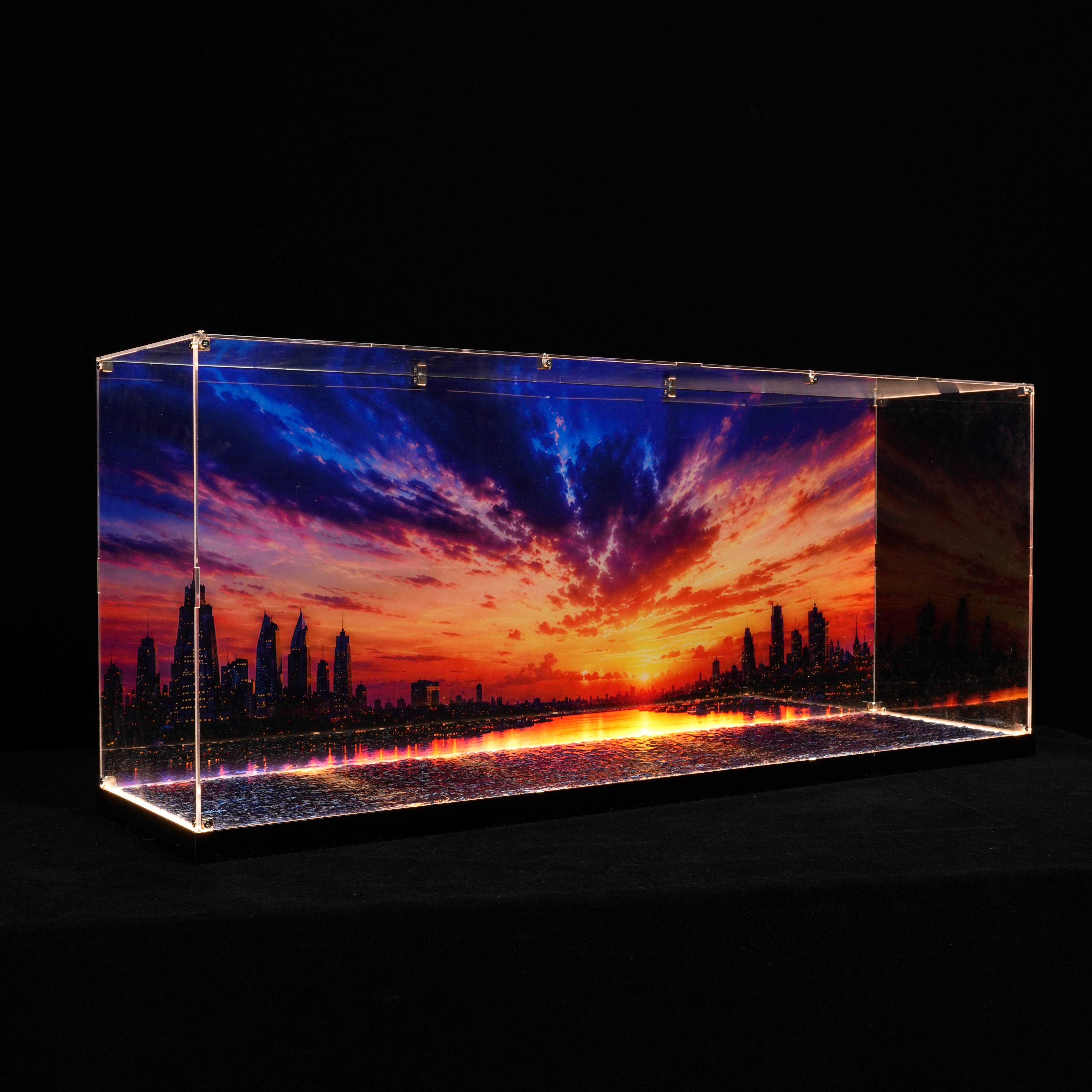 LED Light Acrylic Display Case for LEGO® Architecture 21067 Tower Bridge (LEGO® Set NOT Included)