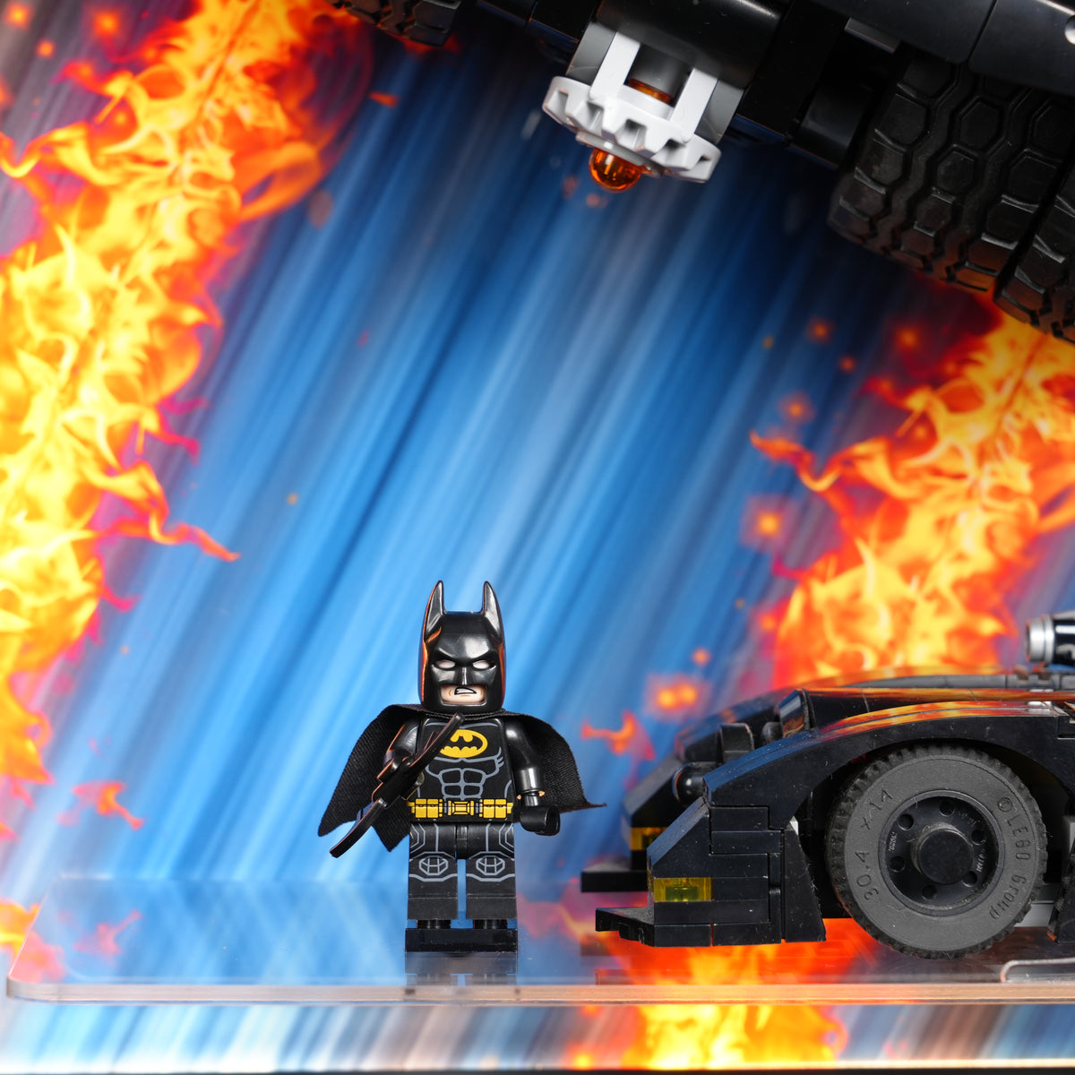 LED Display Wall Mount for LEGO® Batman™ 42239/76332 Batmobile™ Tumbler  (LEGO® Set NOT Included)