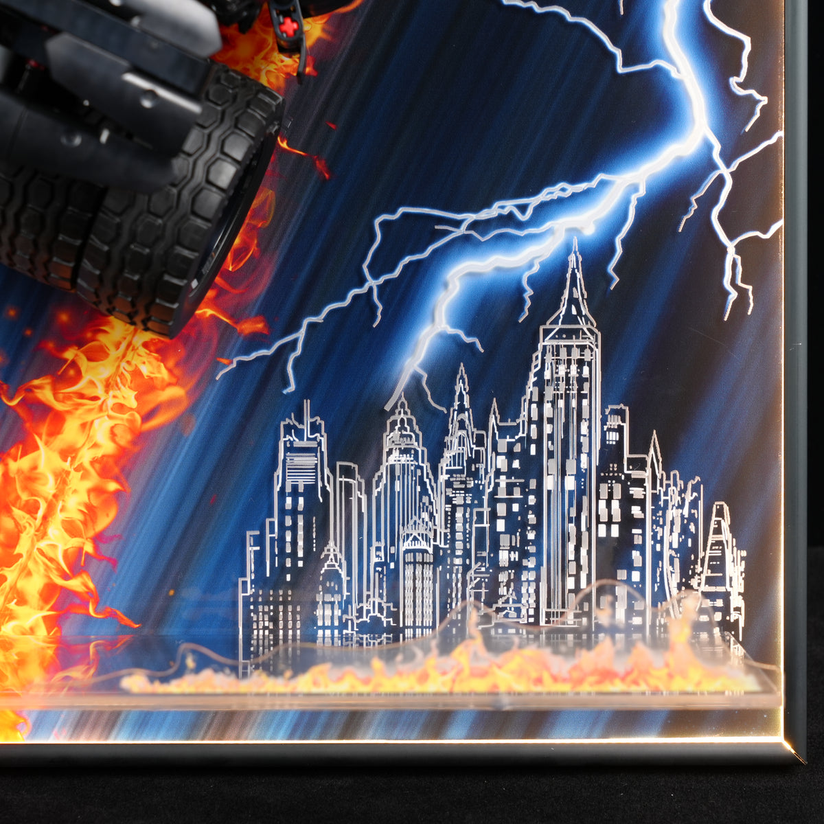 LED Display Wall Mount for LEGO® Batman™ 42239/76332 Batmobile™ Tumbler  (LEGO® Set NOT Included)