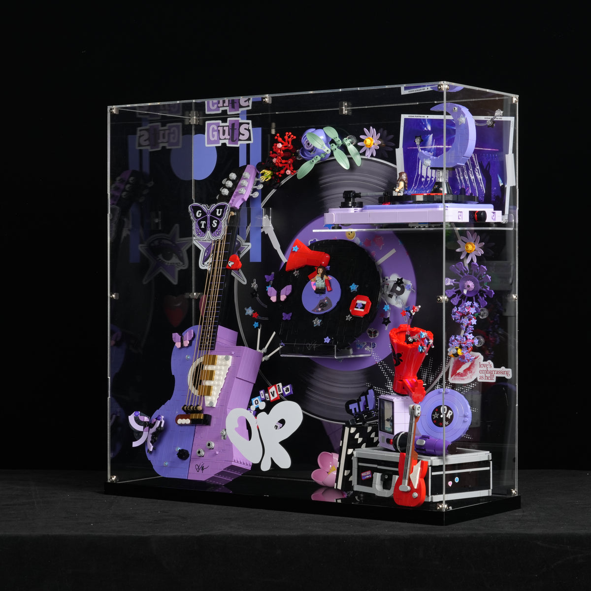 Acrylic Display Case for LEGO® Editions 43031 & 43030 & 43029 & 11507 & 43028 Olivia Rodrigo's Collection (LEGO® Set Not Included)