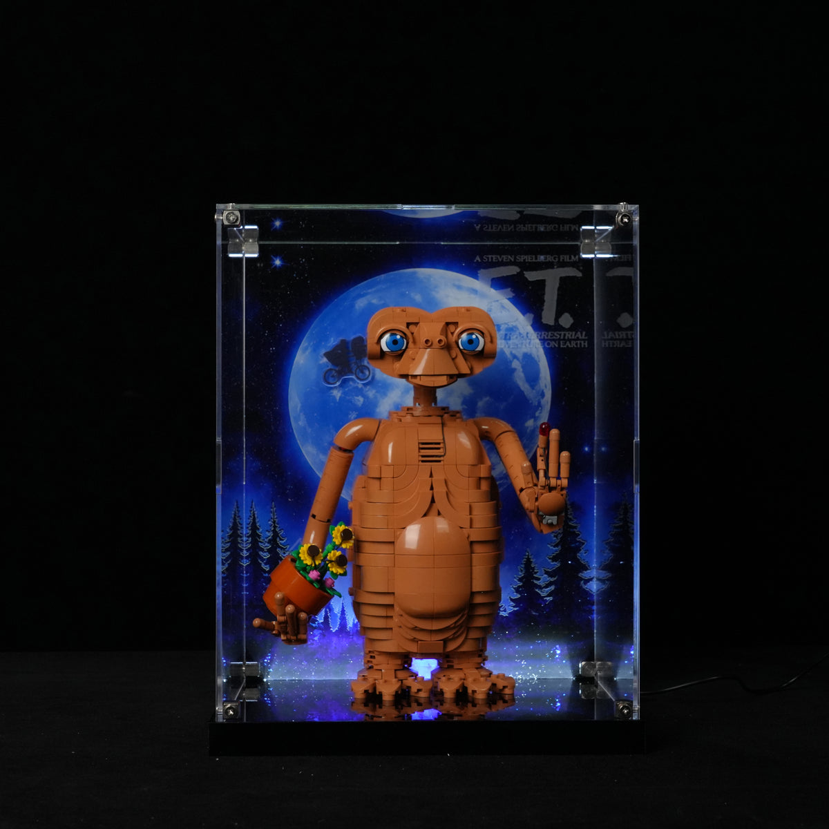 LED Light Acrylic Display Case for LEGO® Ideas 21370 E.T. the Extra-Terrestrial (LEGO® Set NOT Included)