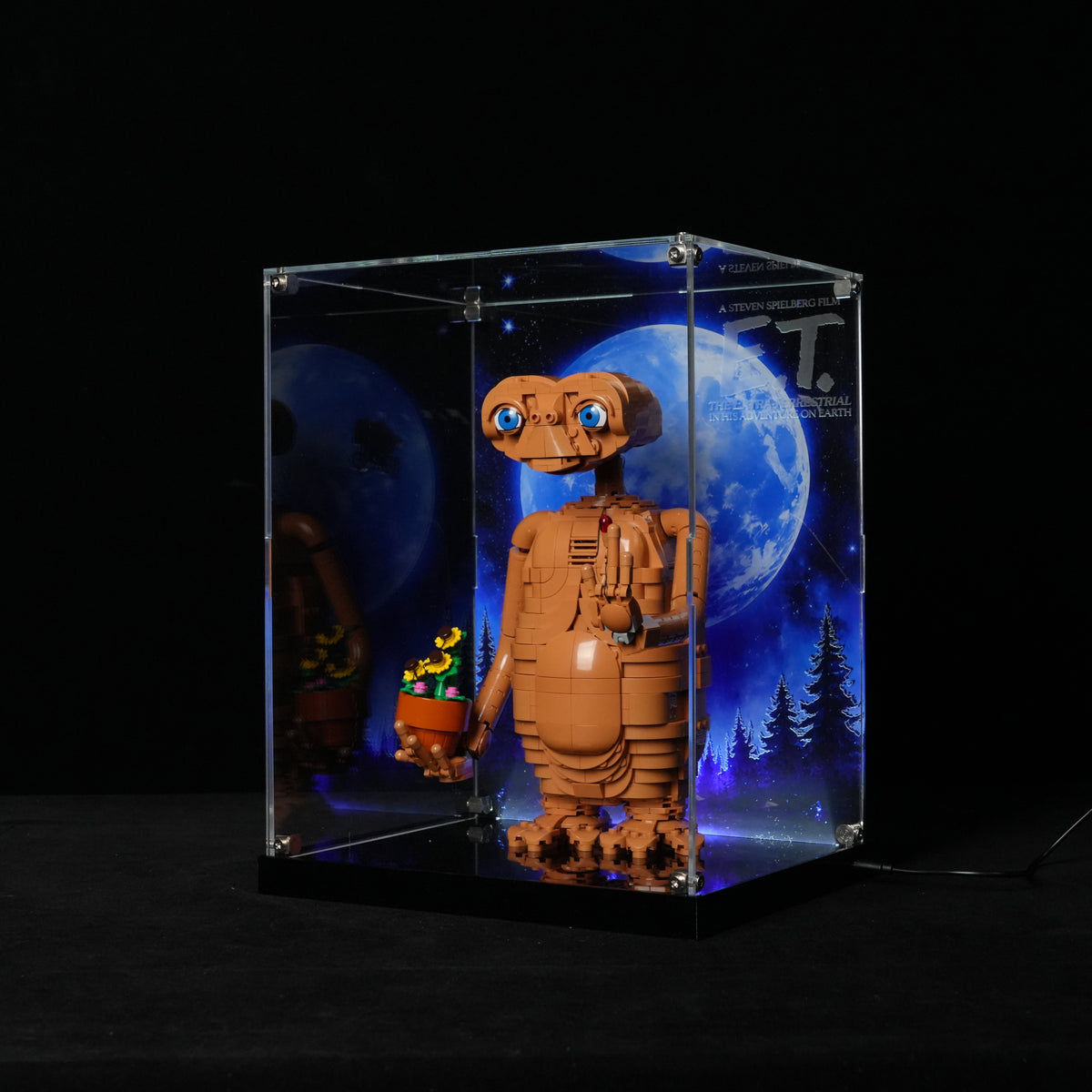 LED Light Acrylic Display Case for LEGO® Ideas 21370 E.T. the Extra-Terrestrial (LEGO® Set NOT Included)