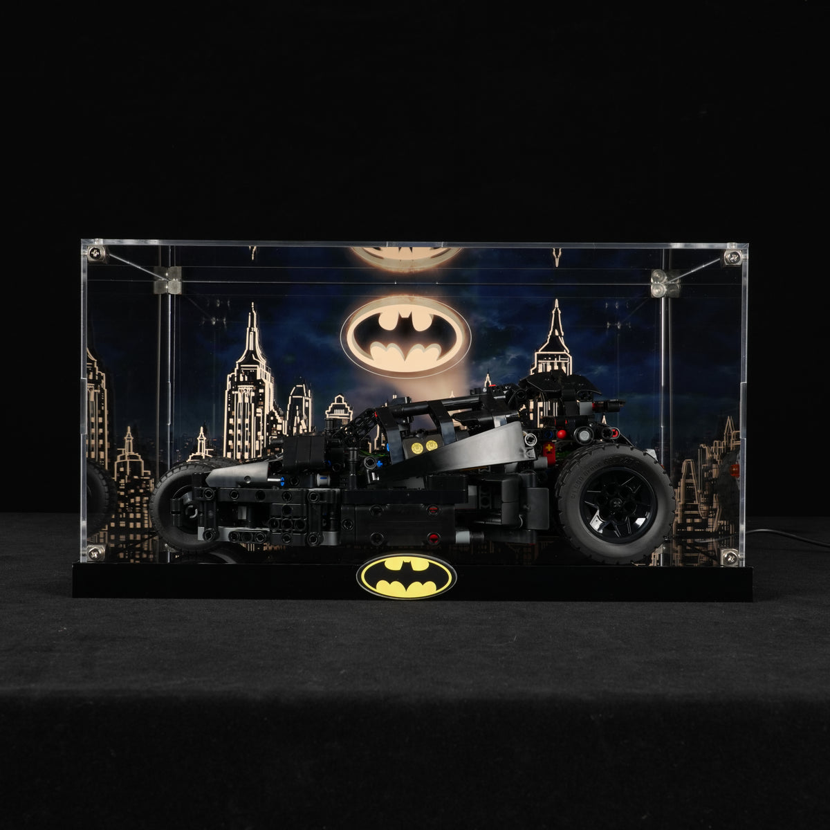 LED Light Acrylic Display Case for LEGO® Batman™ 42239 Batmobile™ Tumbler (LEGO® Set Not Included)