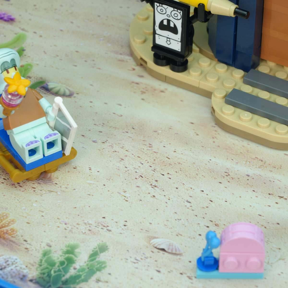 LED Light Acrylic Display Case for LEGO® Icons 11386 SpongeBob SquarePants: Bikini Bottom (LEGO® Set Not Included).