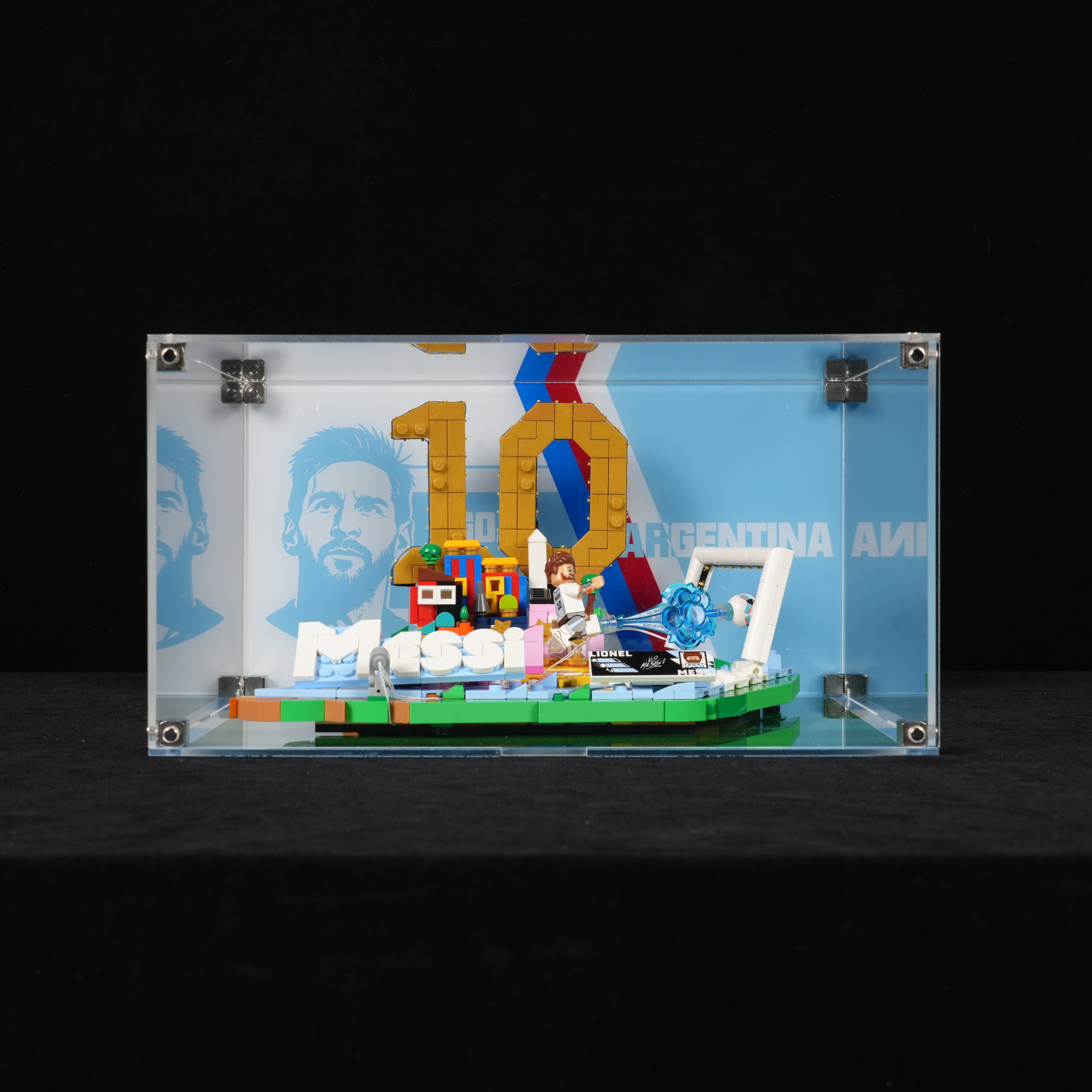 Acrylic Display Case for LEGO® Editions 43011 Lionel Messi – Football Highlights (LEGO® Set NOT Included)