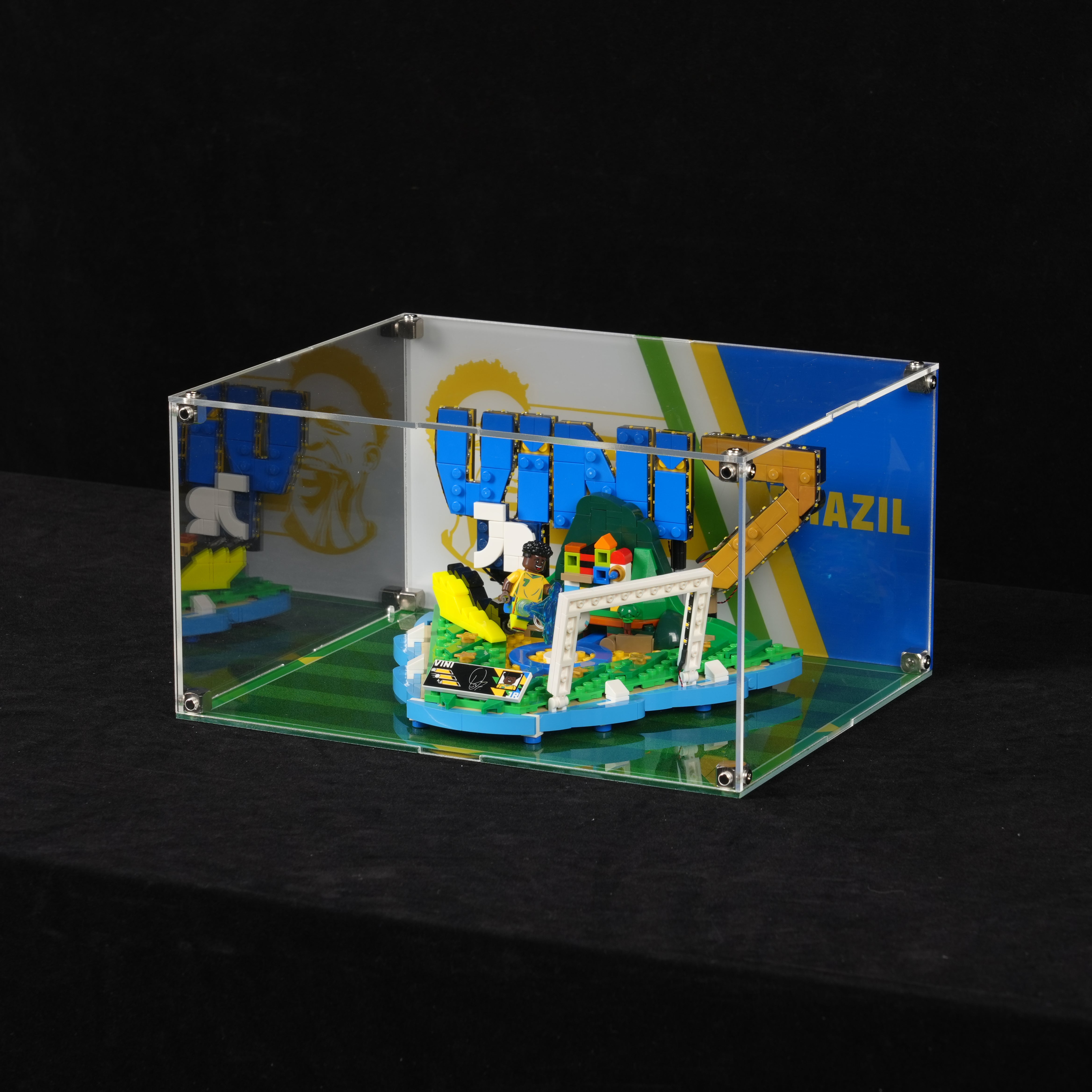 Acrylic Display Case for LEGO® Editions 43027 Vini Jr. – Football Highlights (LEGO® Set NOT Included)