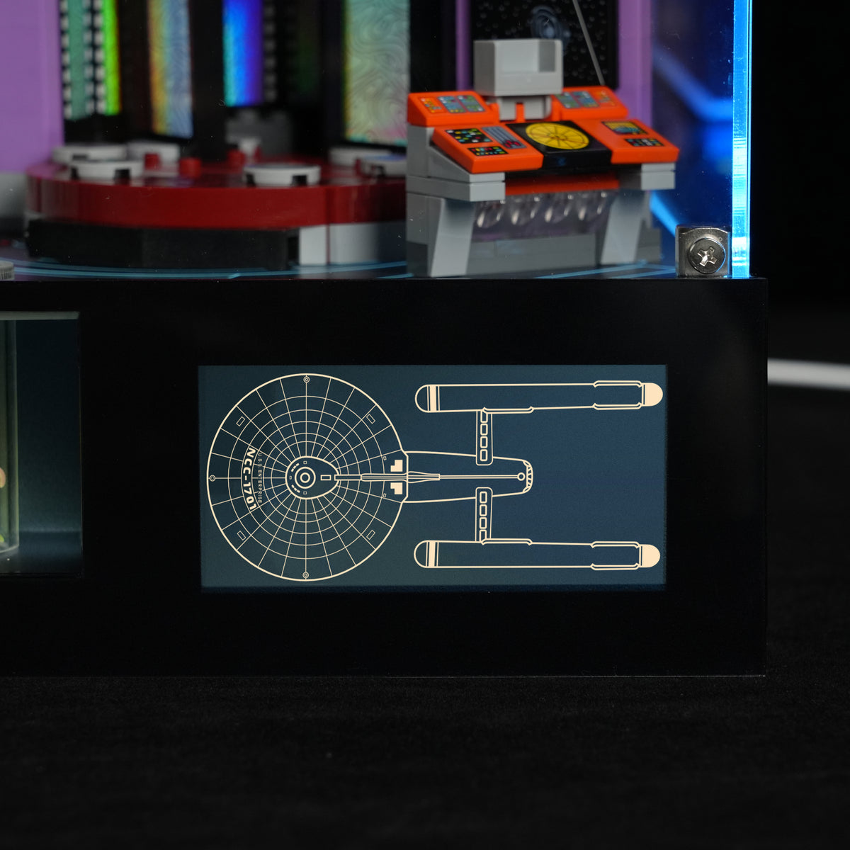 LED Light Acrylic Display Case for LEGO® Icons 11385 Star Trek: U.S.S. Enterprise NCC-1701™ Bridge (LEGO® Set NOT Included)