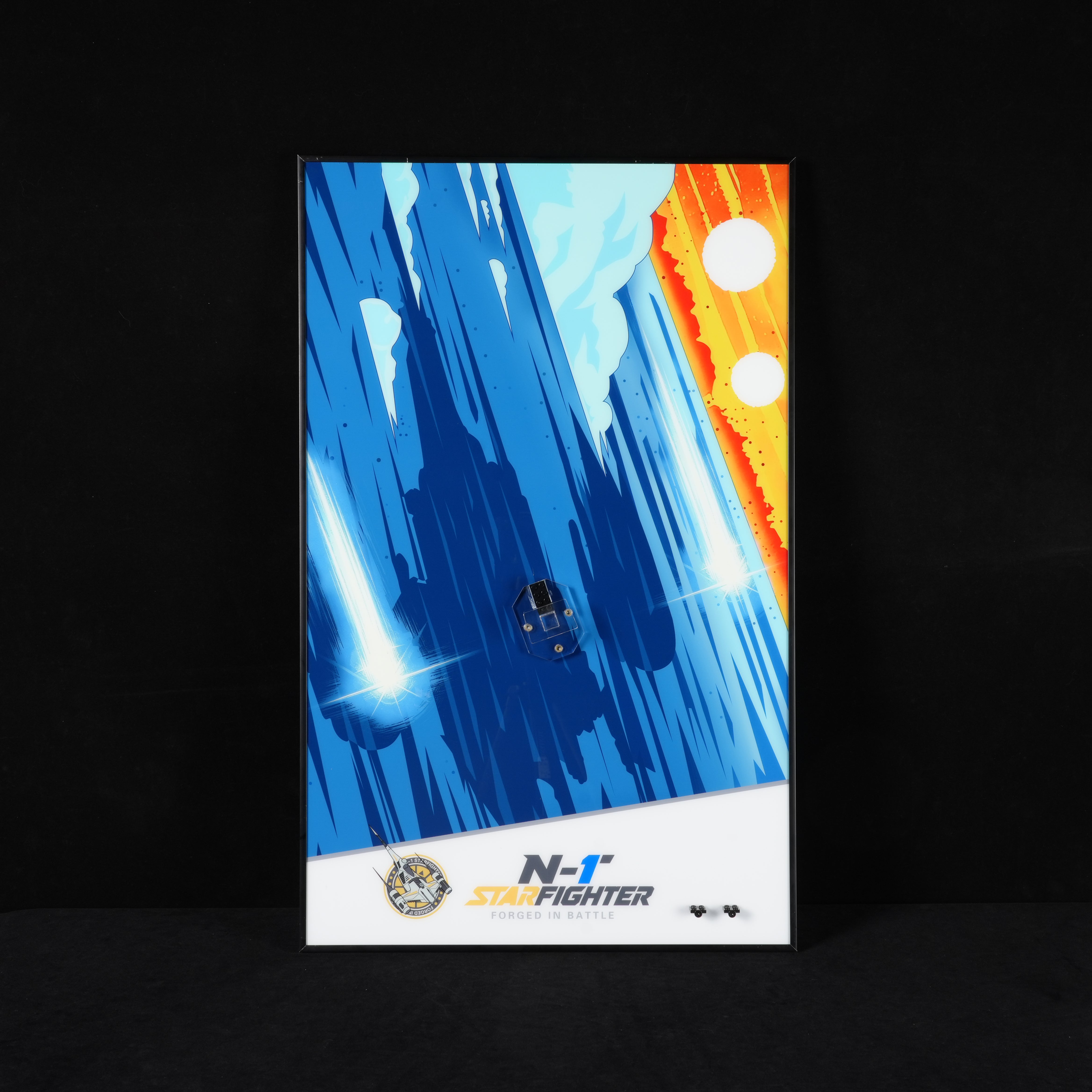 Display Wall Mount for LEGO® Star Wars™ 75442 The Mandalorian's N-1 Starfighter™ (LEGO® Set NOT Include)