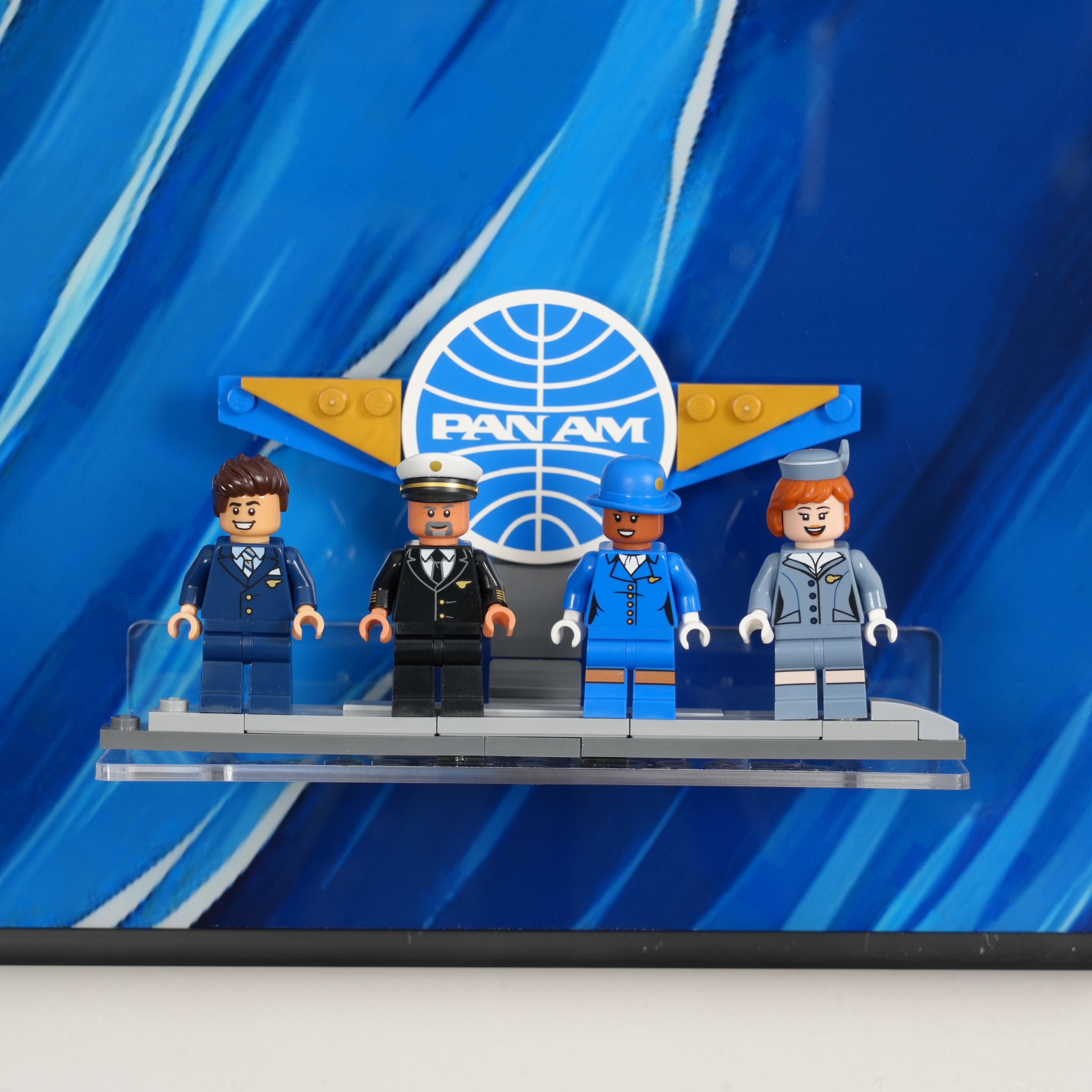 Acrylic Display Wall Mount for LEGO® Icons 11378 Douglas™ DC-3™ PAN AM® Airliner (LEGO® Set NOT Include)