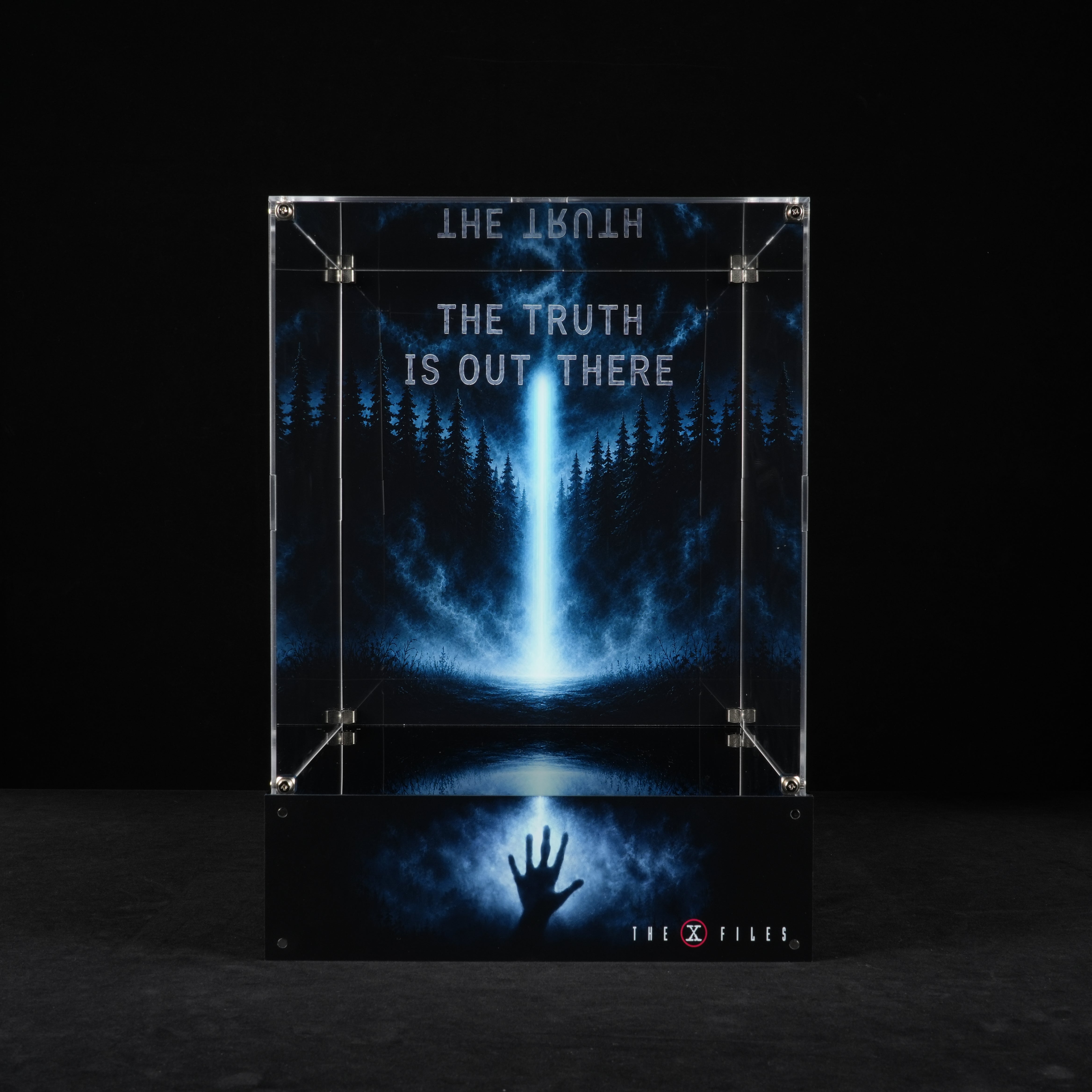 With Gift Item Space - Acrylic Display Case for LEGO® Ideas 21369 The X-Files (LEGO® Set Not Included)