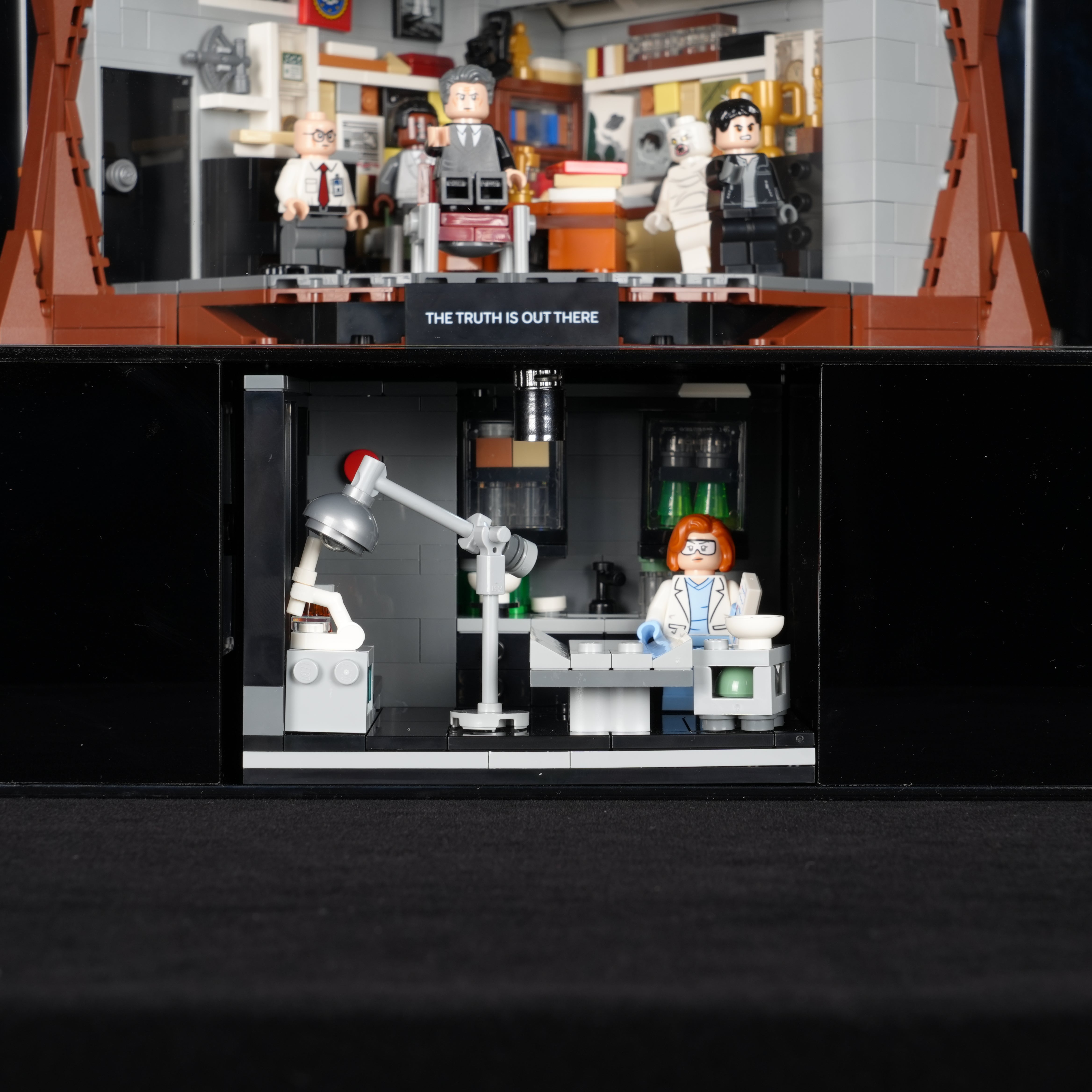 With Gift Item Space - Acrylic Display Case for LEGO® Ideas 21369 The X-Files (LEGO® Set Not Included)