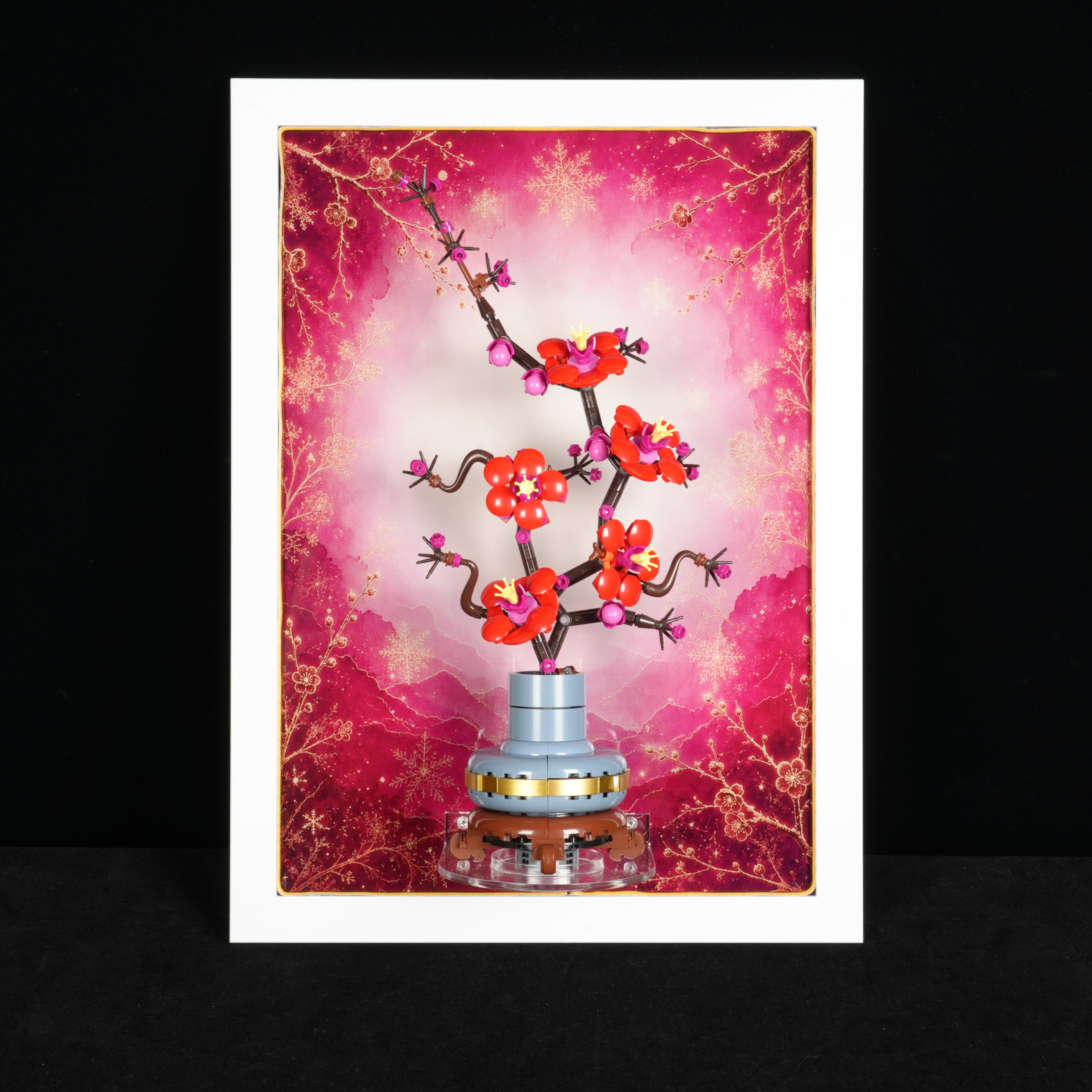 LED Light Acrylic Display Wall Mount for LEGO® Botanical Collection 10