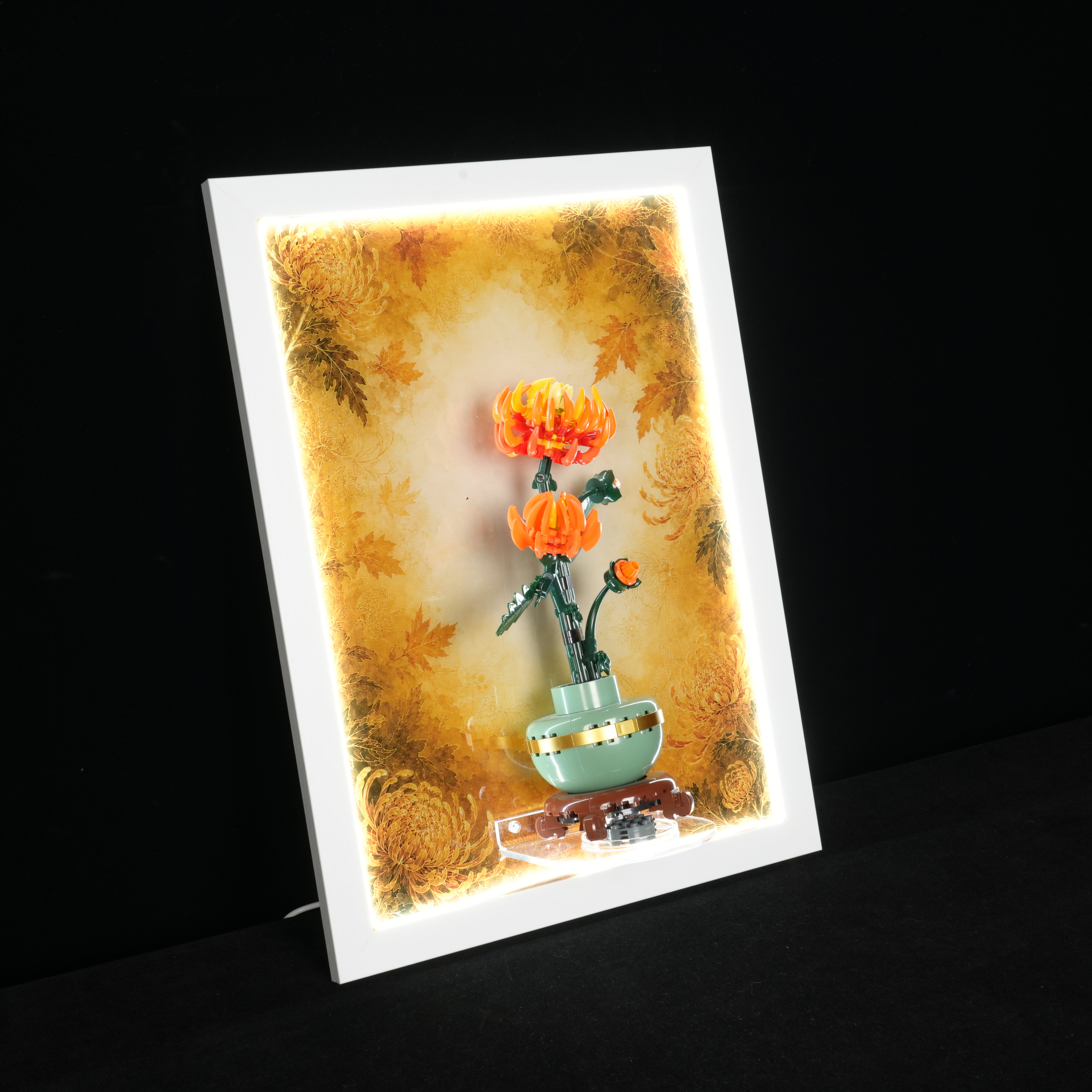 LED Light Acrylic Display Wall Mount for LEGO® Botanical Collection 10