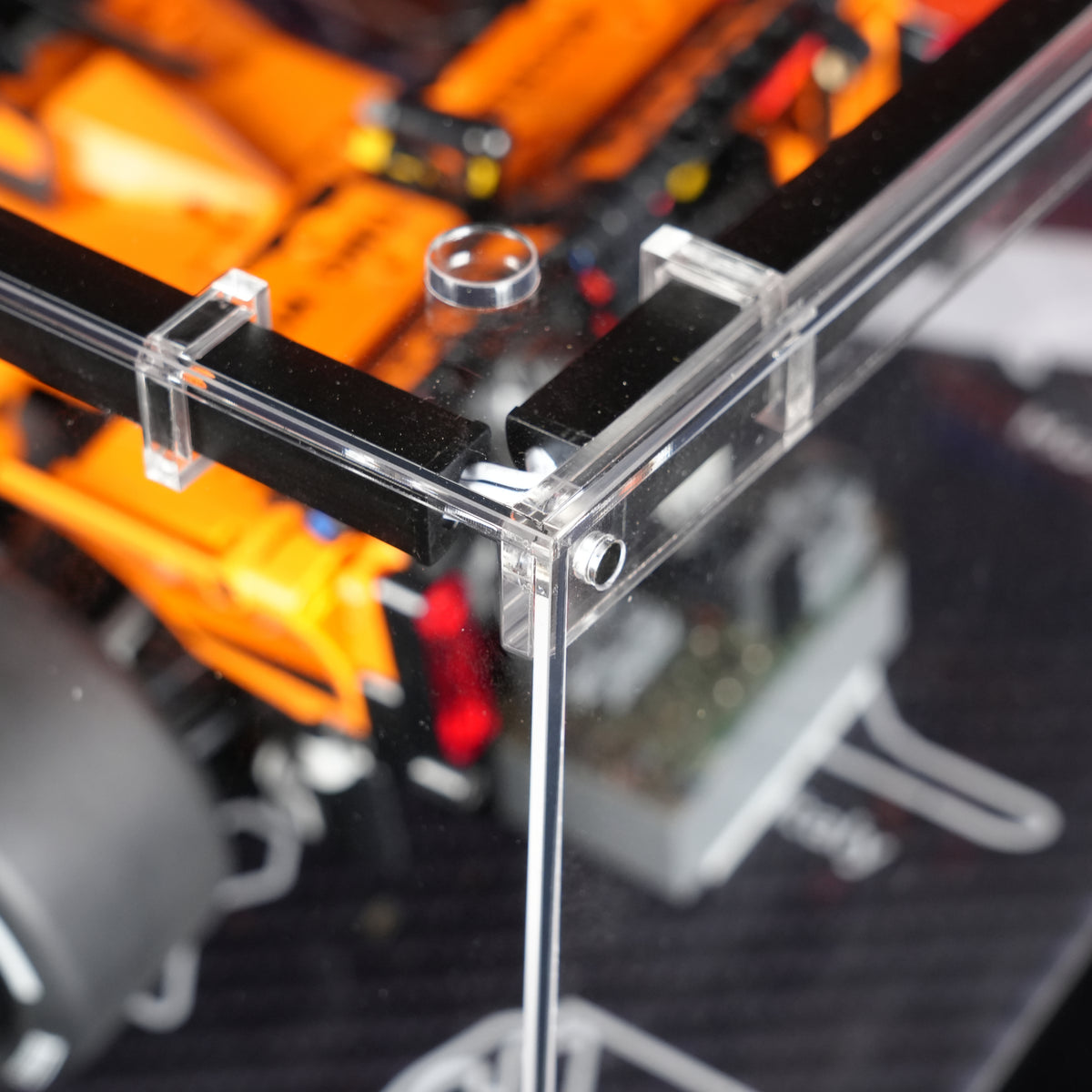 One-Piece Design LED Light Acrylic Display Case for LEGO® Technic™ 42228 McLaren MCL39 F1 Car (LEGO® Set NOT Include)