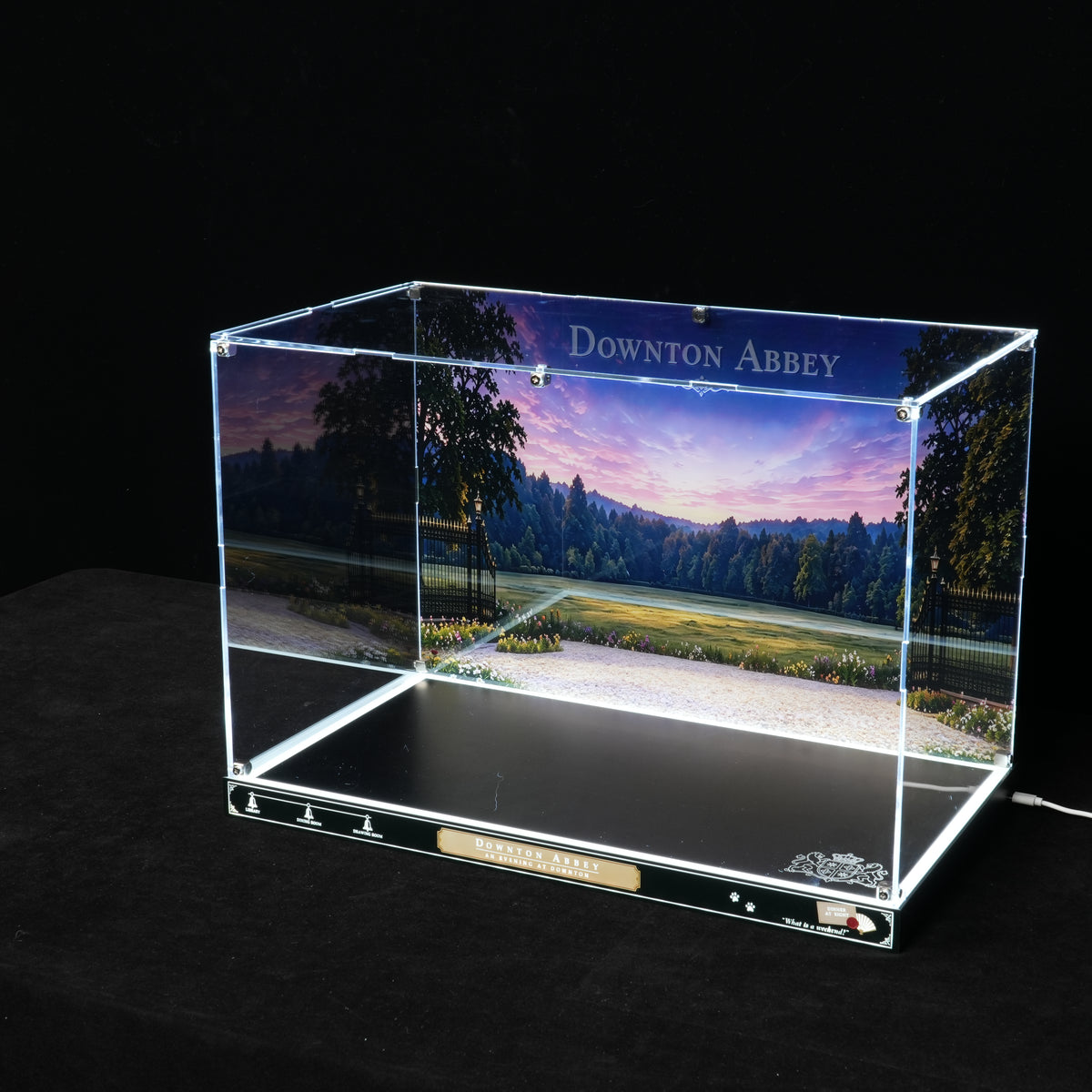 LED Light Acrylic Display Case for LEGO® Ideas 21373 Downton Abbey(LEGO® Set NOT Included)