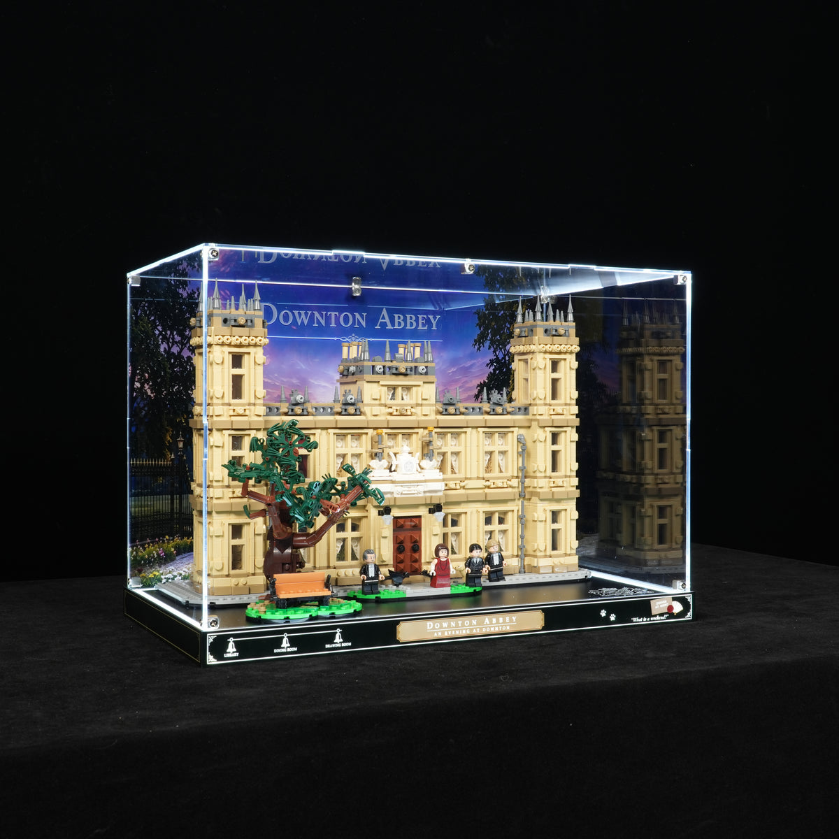 LED Light Acrylic Display Case for LEGO® Ideas 21373 Downton Abbey(LEGO® Set NOT Included)