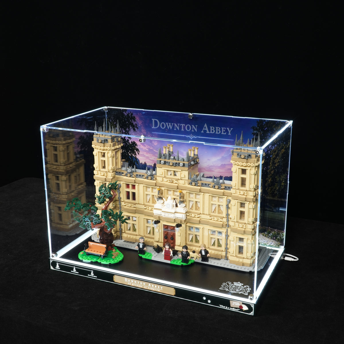 LED Light Acrylic Display Case for LEGO® Ideas 21373 Downton Abbey(LEGO® Set NOT Included)