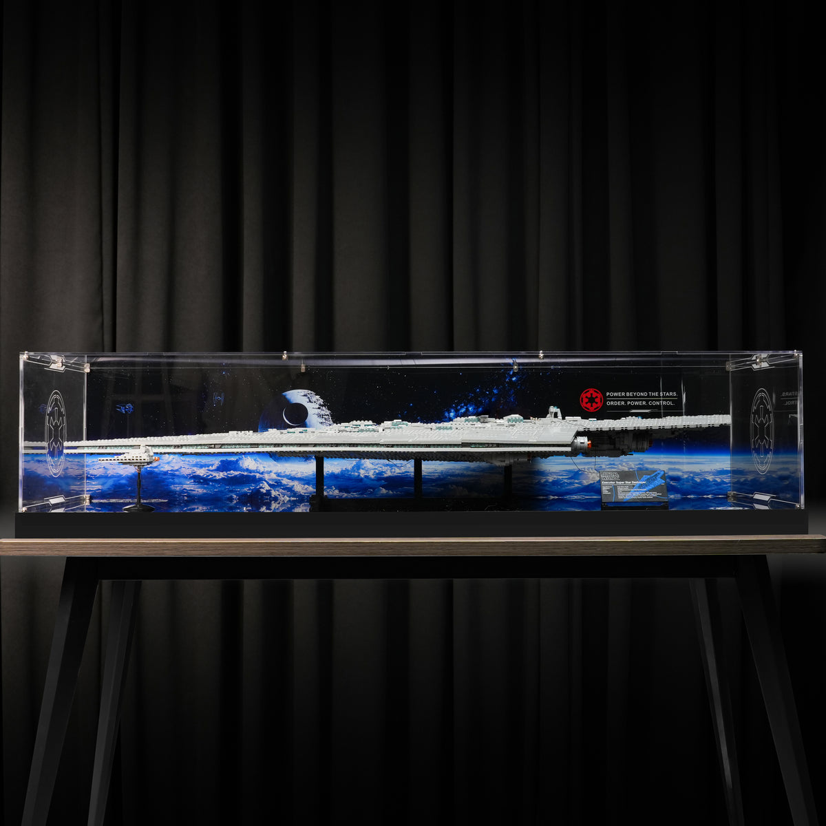 LED Light Acrylic Display Case for LEGO® Star Wars™ 75457 Executor Super Star Destroyer™ (LEGO® Set NOT Included)