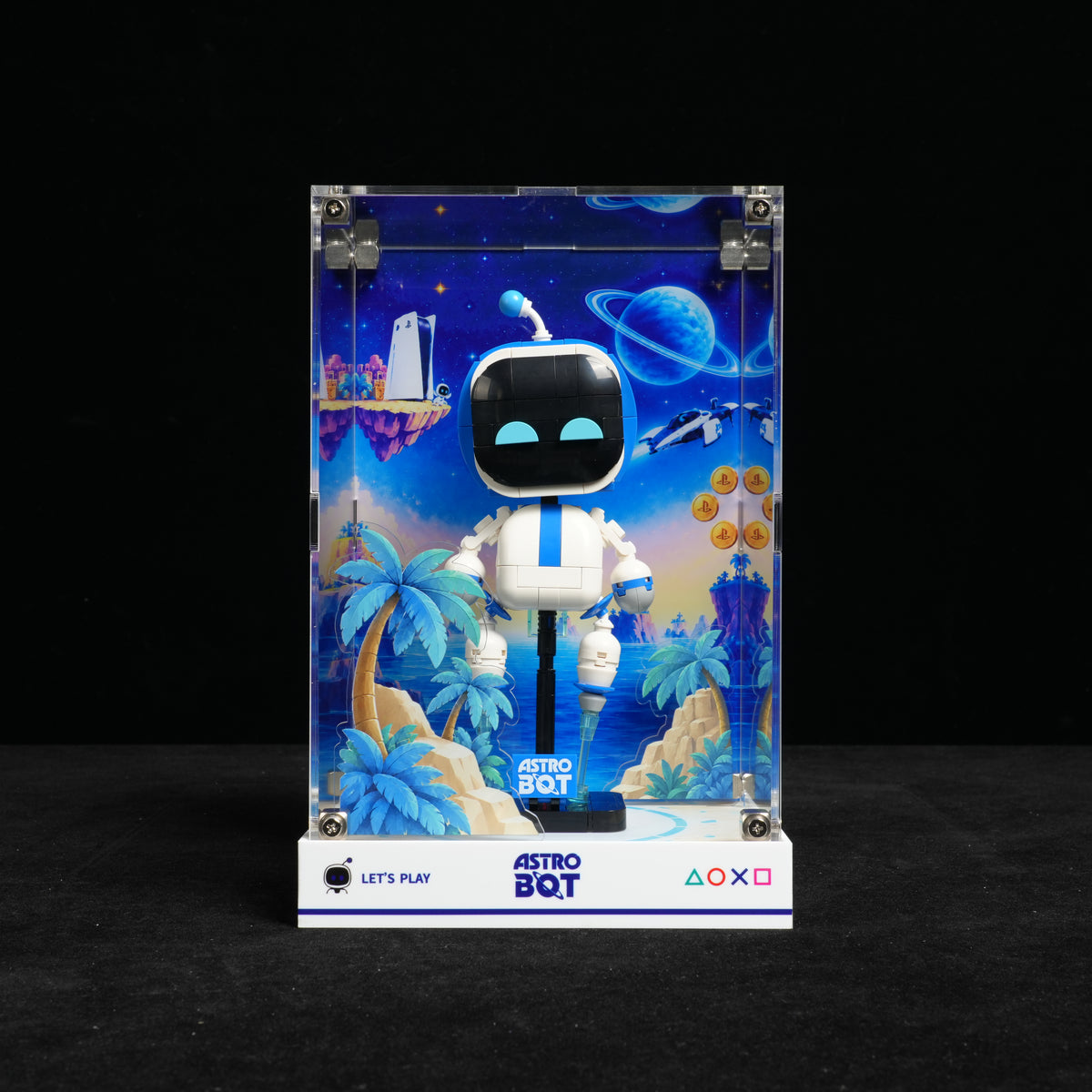 LED Light Acrylic Display Case for  LEGO® 40899 Astro Bot™ (LEGO® Set Not Included)