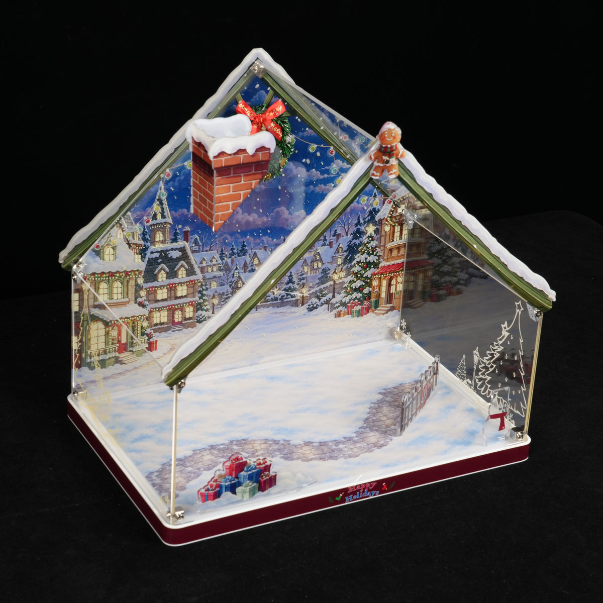LED Light Acrylic Display Case for LEGO® Icons 11387 Holiday House (LEGO® Set Not Included)