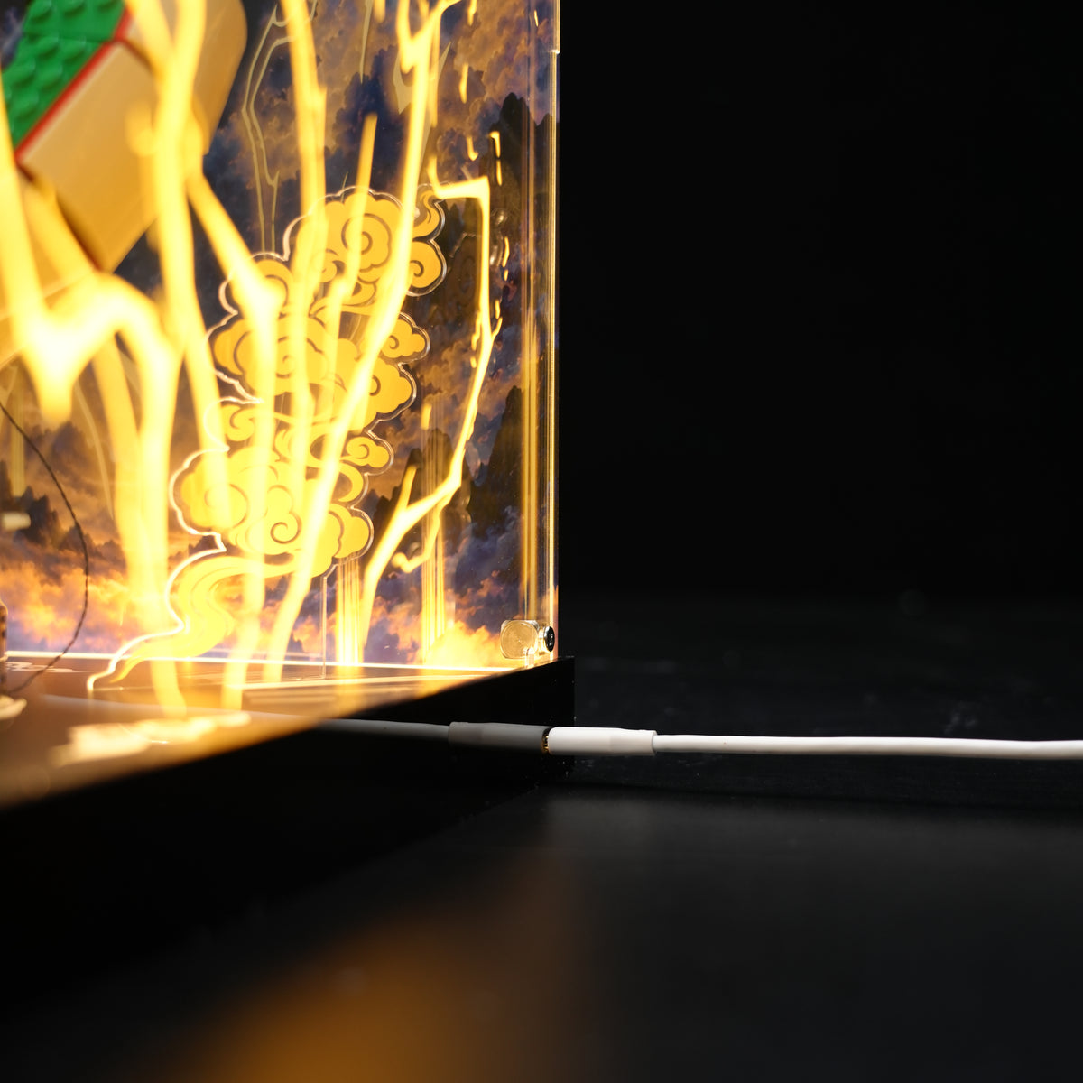 LED Light Acrylic Display Case for LEGO® Icons 11390 Dragon Ball: Shenron & Goku(LEGO® Set Not Included)