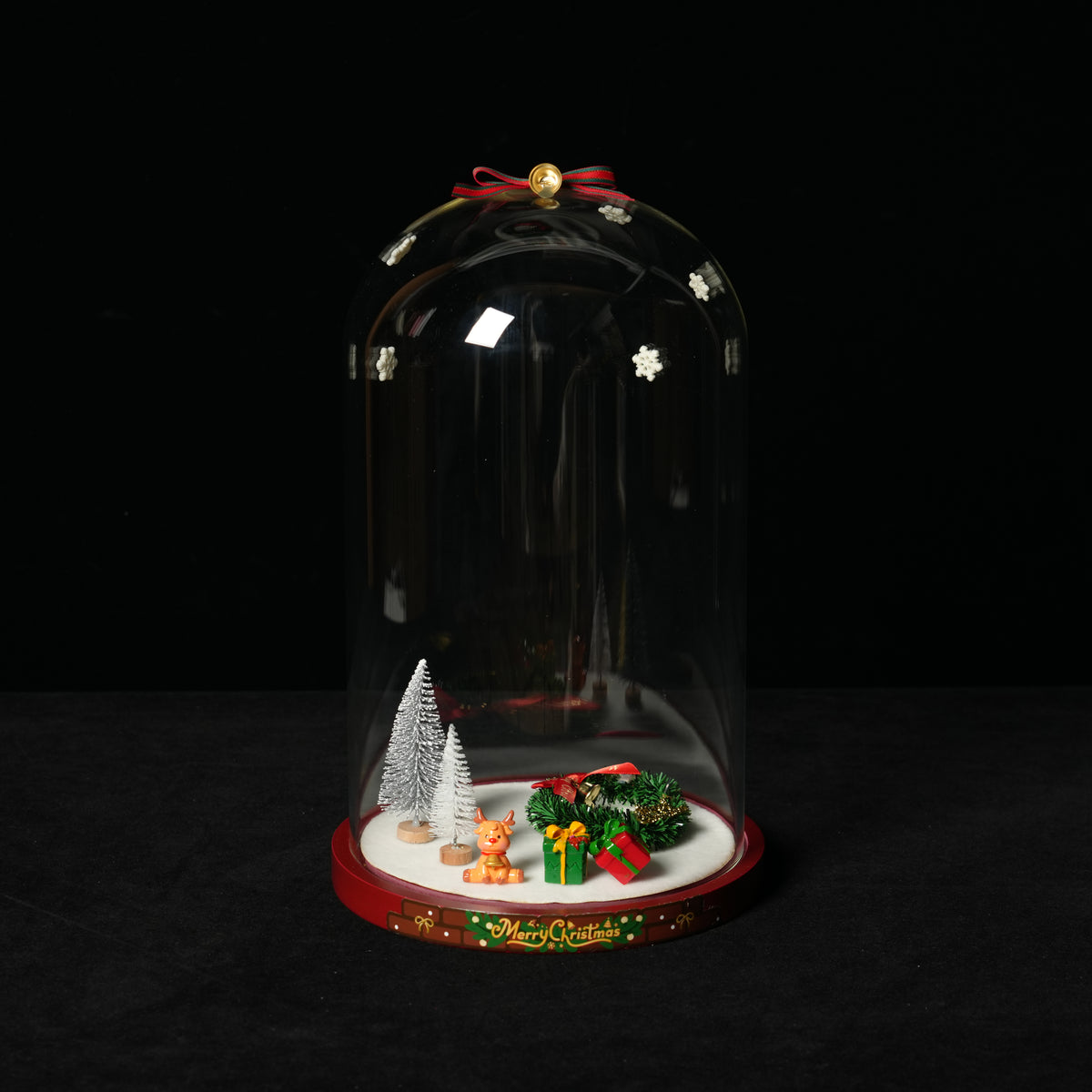 LED Light Display Glass Dome for LEGO® 40874 Santa's Holiday Countdown / 40865 Buddy the Elf / 40875 Up-Scaled Mrs. Claus Minifigure (LEGO® Set NOT Included)