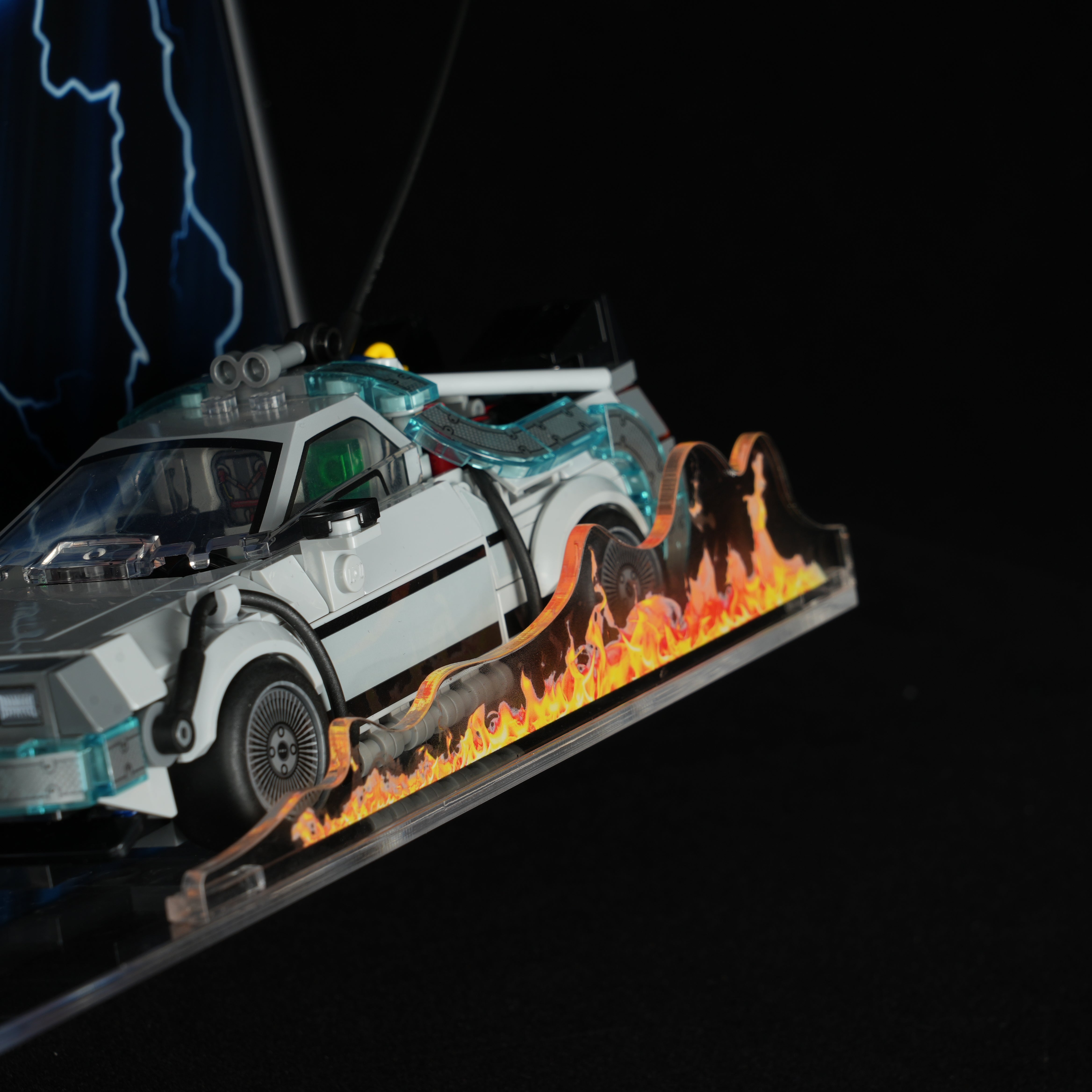 Acrylic Display Wall Mount For LEGO® Icons 10300 & 77256 Back To The Future  (LEGO® Set NOT Include)