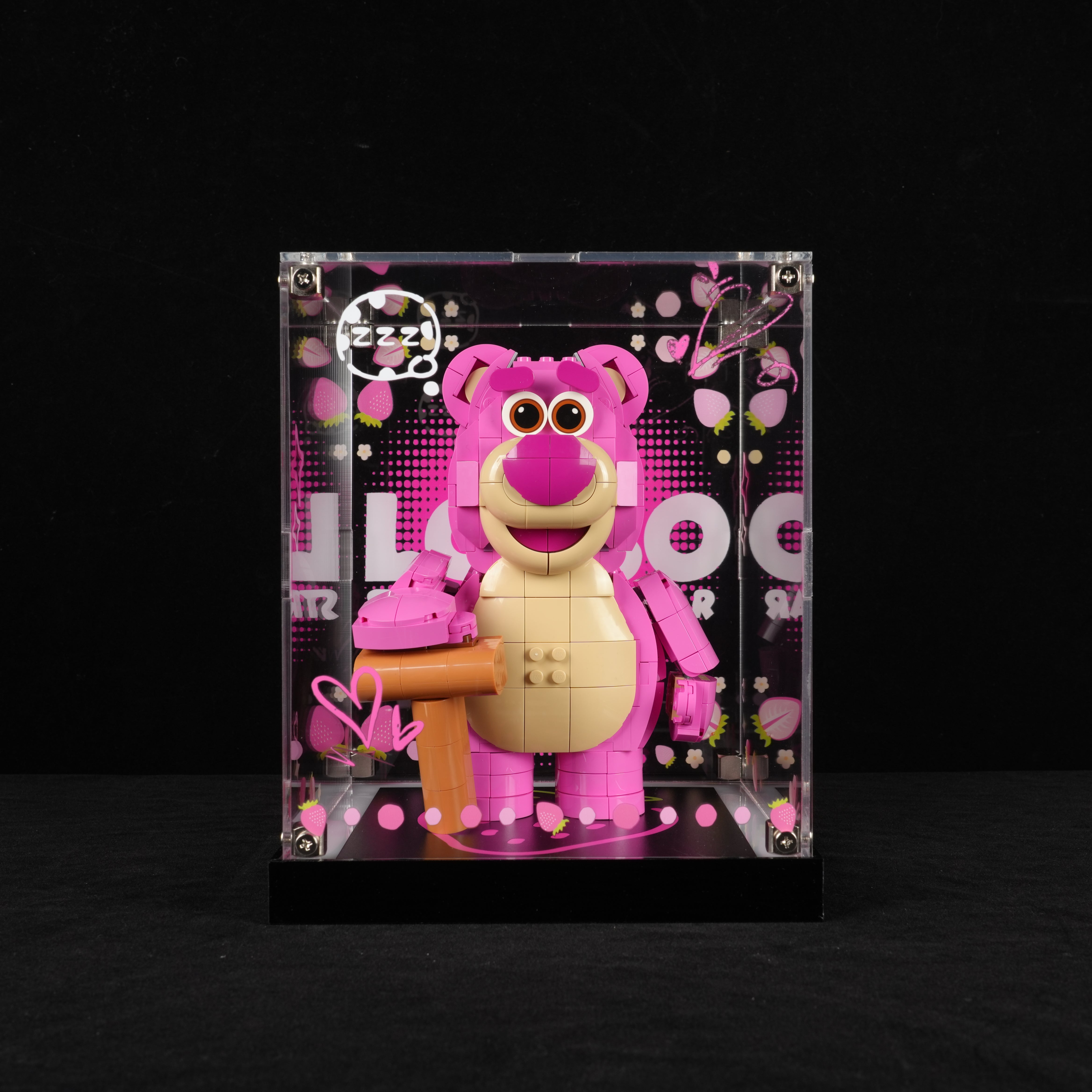 LED Light Acrylic Display Case for LEGO® Disney™ 43306 Lotso (LEGO® Set NOT Include)